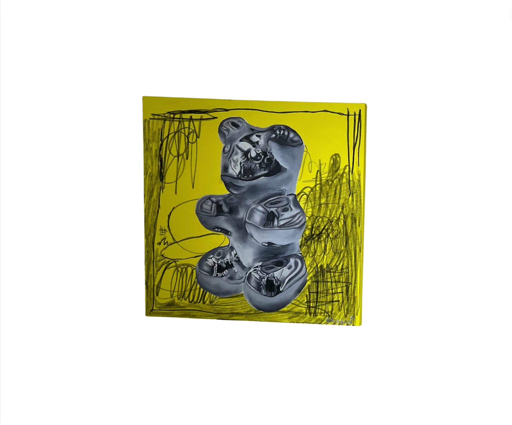 Metallic & Yellow Bear by Breegan Cummings