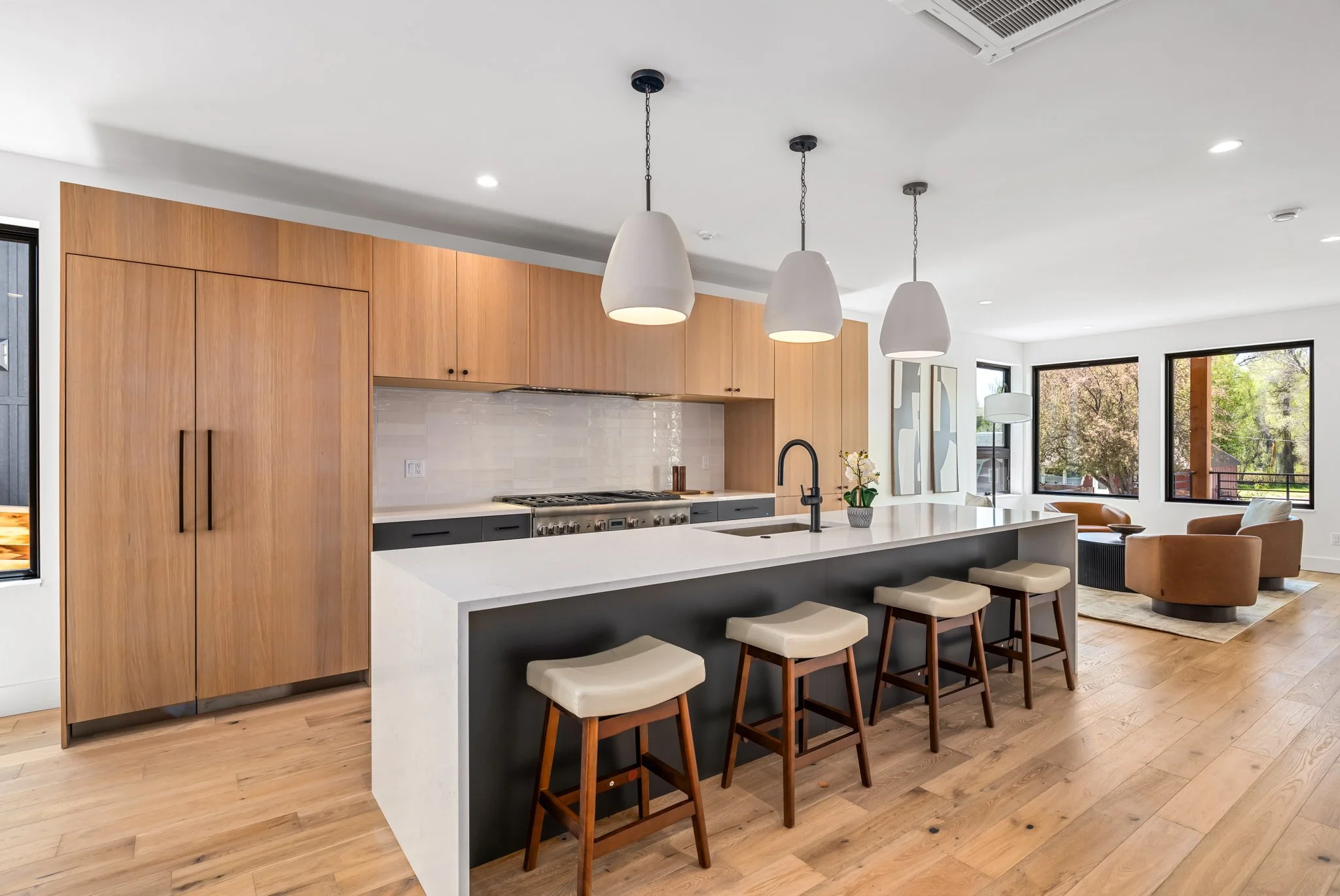 Modern kitchen at Eighth Street Homes  - a collection of Three Modern Luxury New Construction Single Family Homes  in Downtown Steamboat