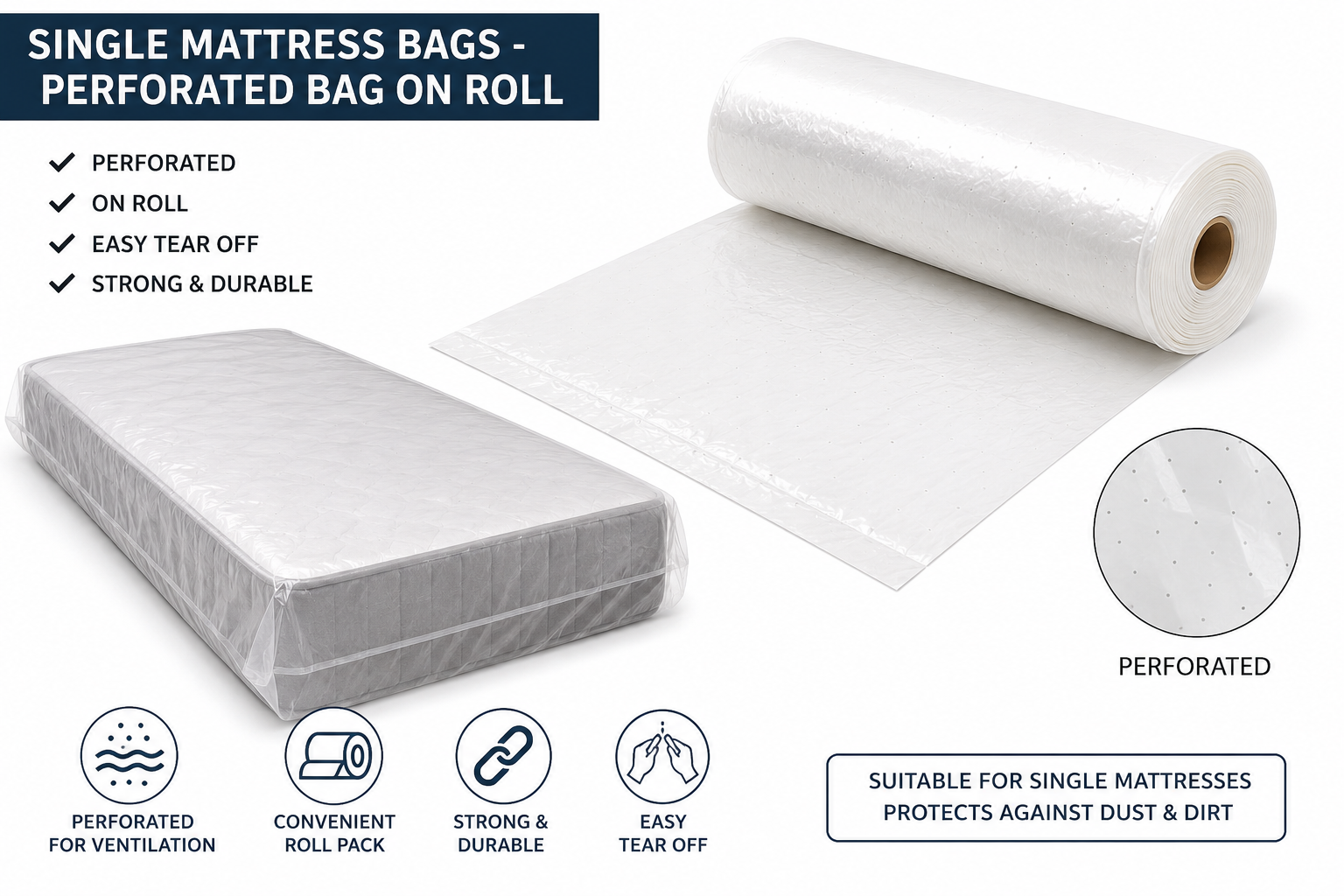 SINGLE MATTRESS BAG - BIO