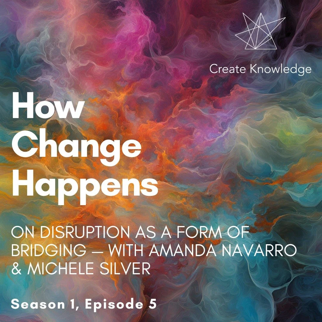 This episode of How Change Happens features a powerful conversation unpacking the assumption that disruption and bridging are binary social change strategies...

Amanda Navarro (she/her) and Michele Silver (she/her) are, respectively, the Executive D