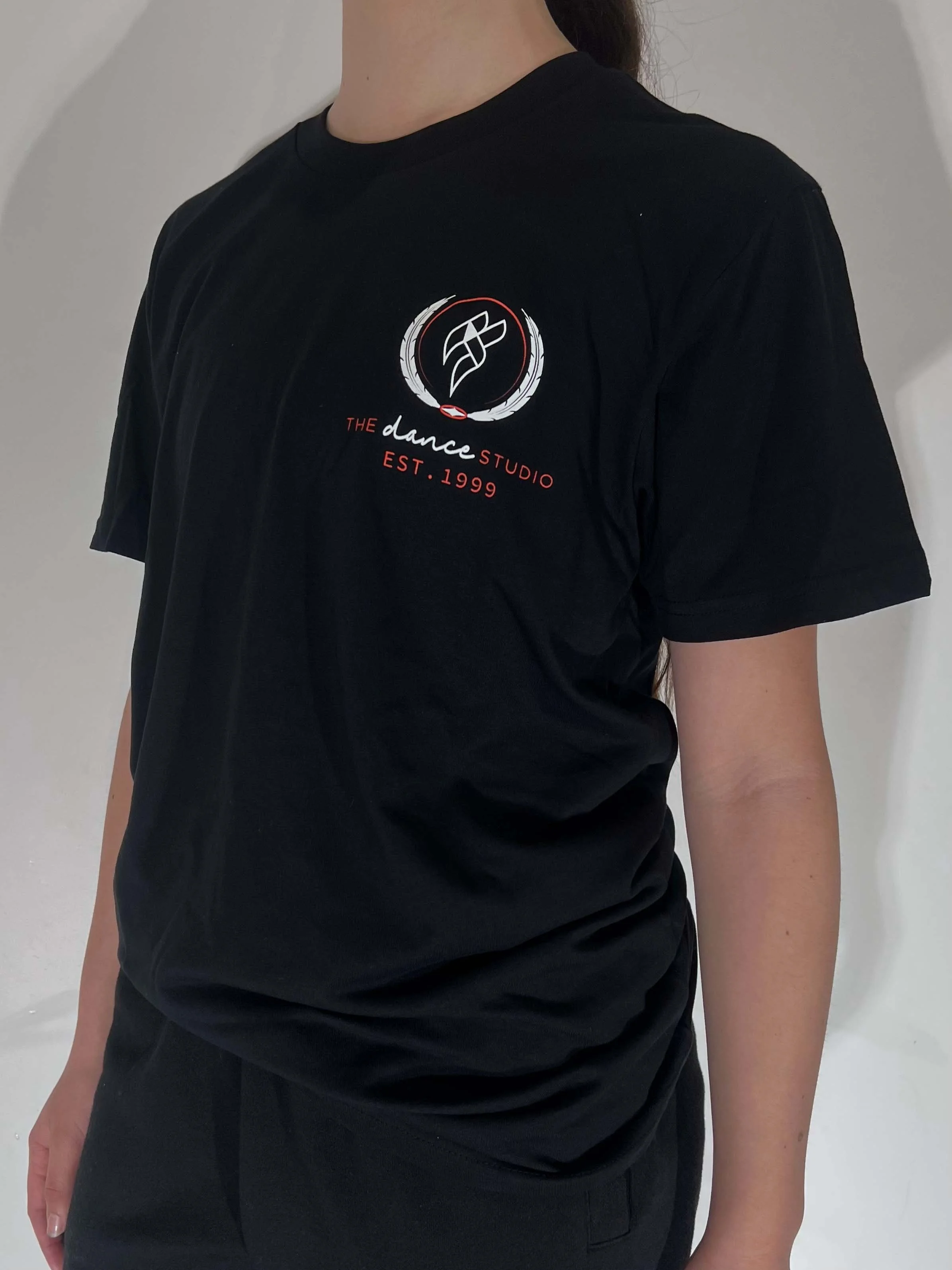 TDS crest logo T-shirt- black (front).jpg