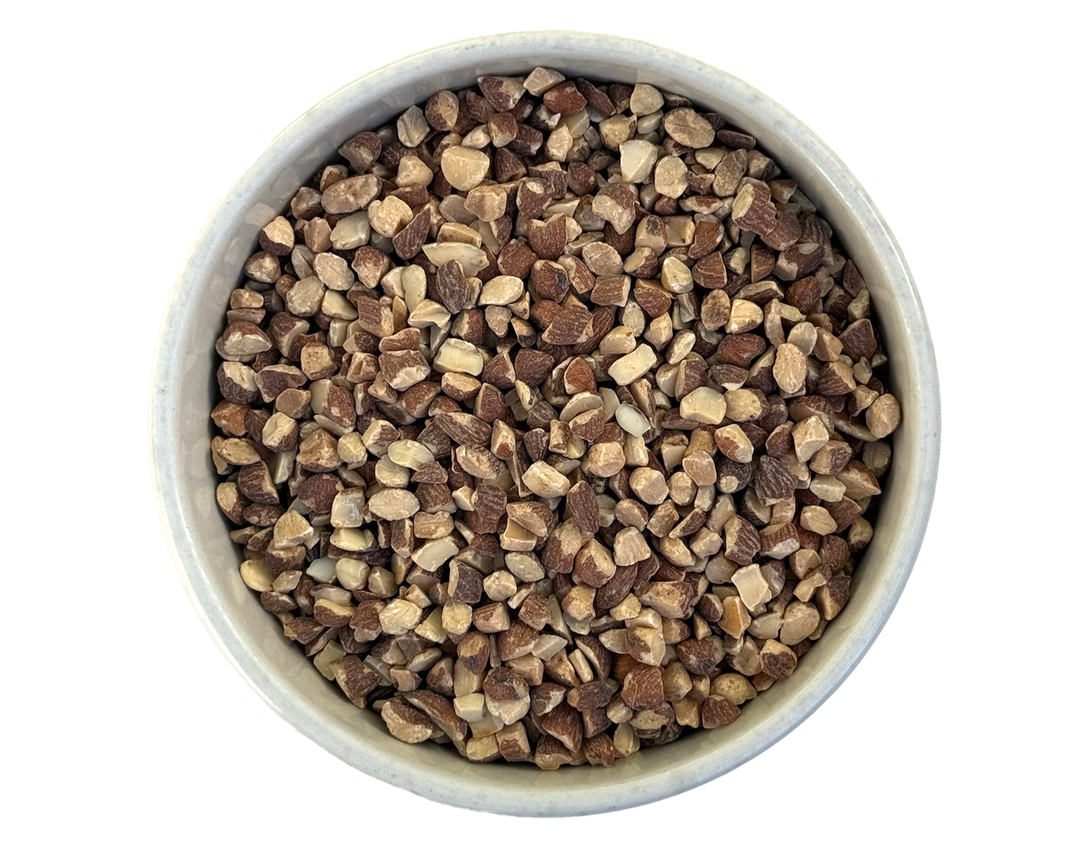 A bowl filled with peanut butter.