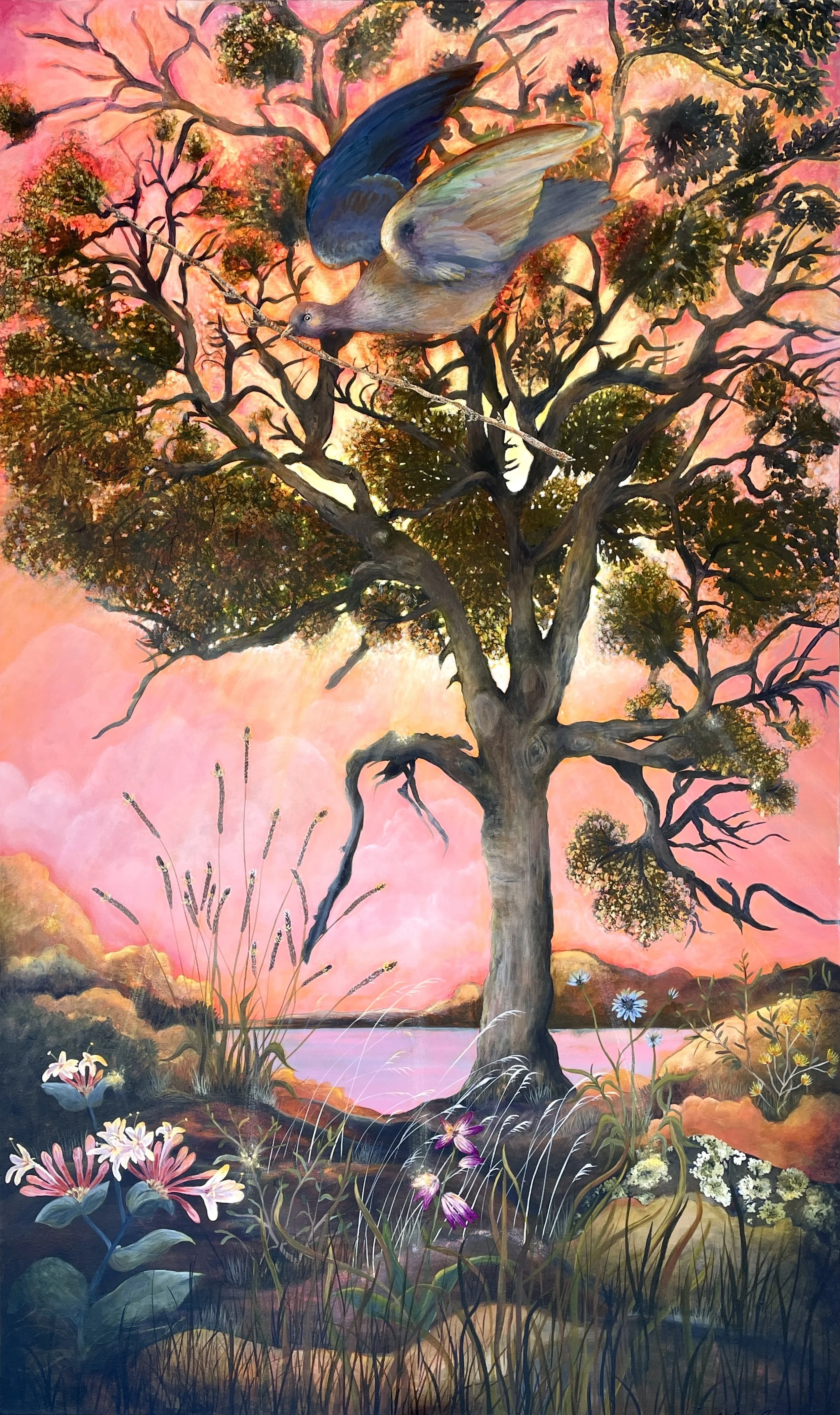 'Scaffolding' Acrylic and acrylic ink on canvas. H 152cm x W 91cm x D 4cm