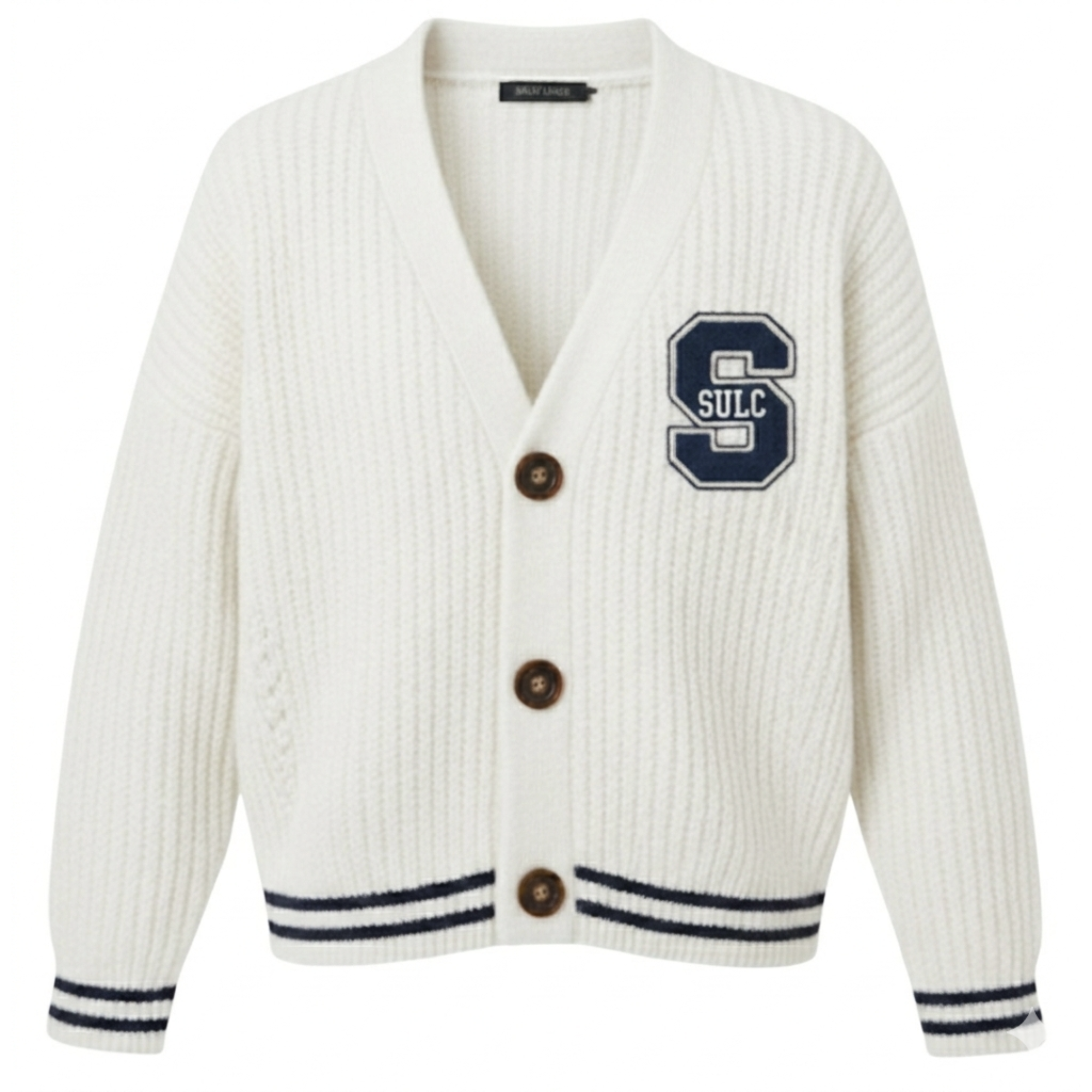 SULC Varsity Cardigan - White