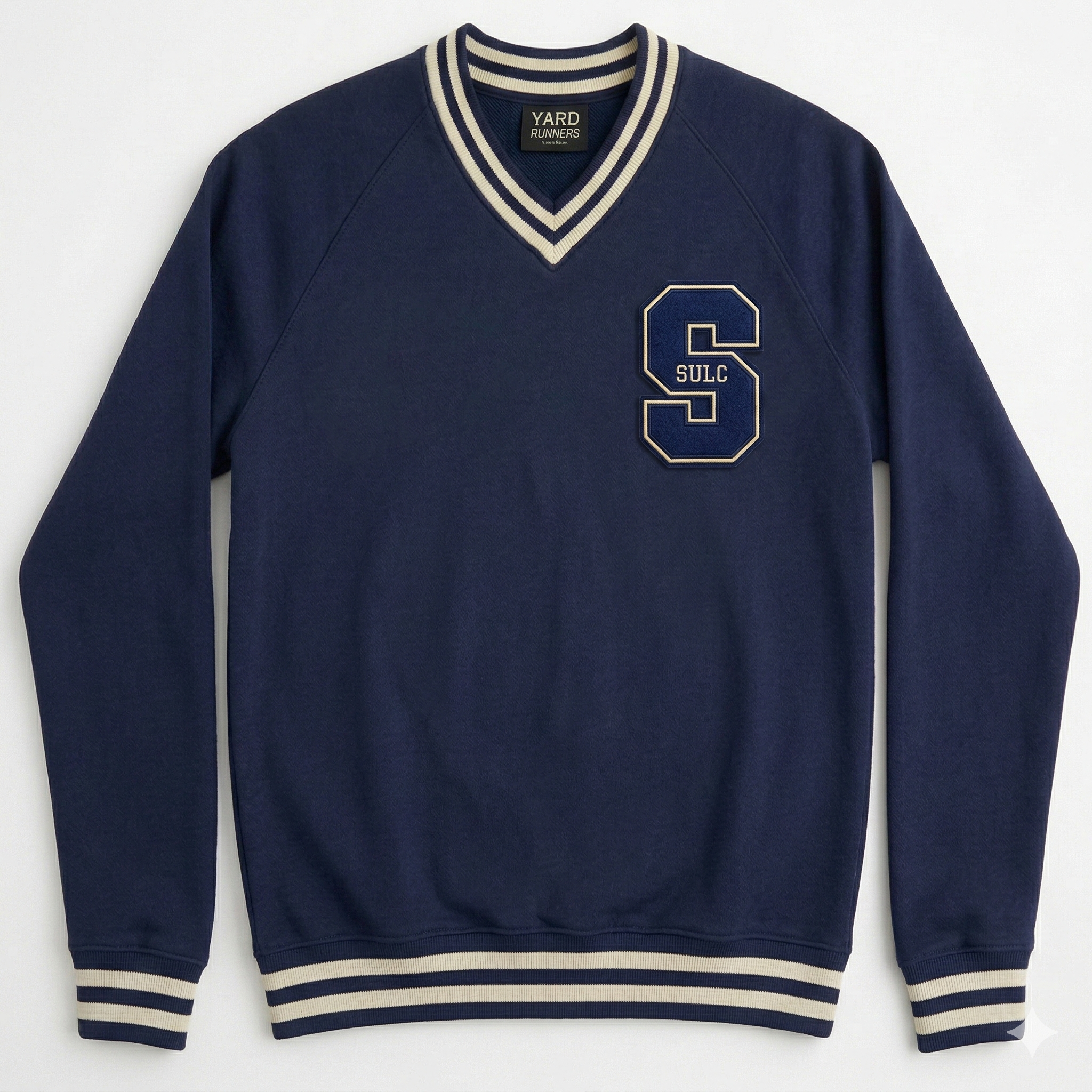 SULC  Varsity V-Neck Sweatshirt with Stripes