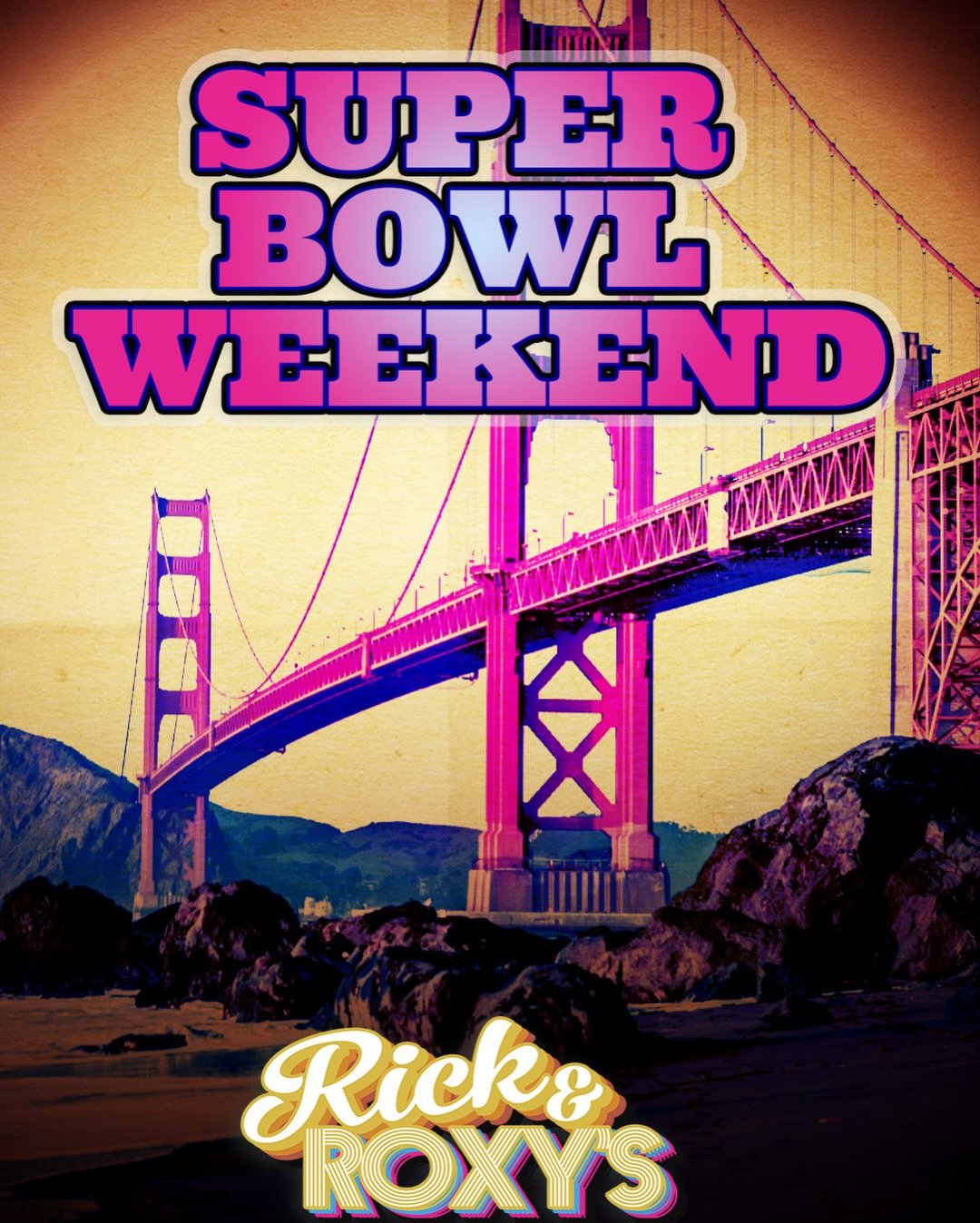 🪩🏈 SUPER BOWL WEEKEND @ RICK &amp; ROXY&rsquo;S 🏈🪩
Three days. Disco energy. Big game vibes.

🔥 FRIDAY NIGHT FEVER (2/6)
@djlazyboy spins disco, top 40 and mashup edits all night.

🏈🪩 DISCO BOWL SATURDAY (2/7)
@jimmyhits brings the ultimate pr