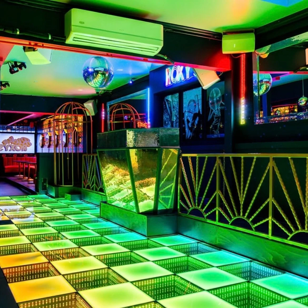 Step inside Roxy&rsquo;s side of Rick &amp; Roxy&rsquo;s &mdash; your ultimate disco destination.

✨ Iconic light-up dance floor
💃 Go-go cages &amp; high-energy vibes
🍸 Full-service bar with cocktails flowing all night
🎶 Top DJs spinning disco, ho