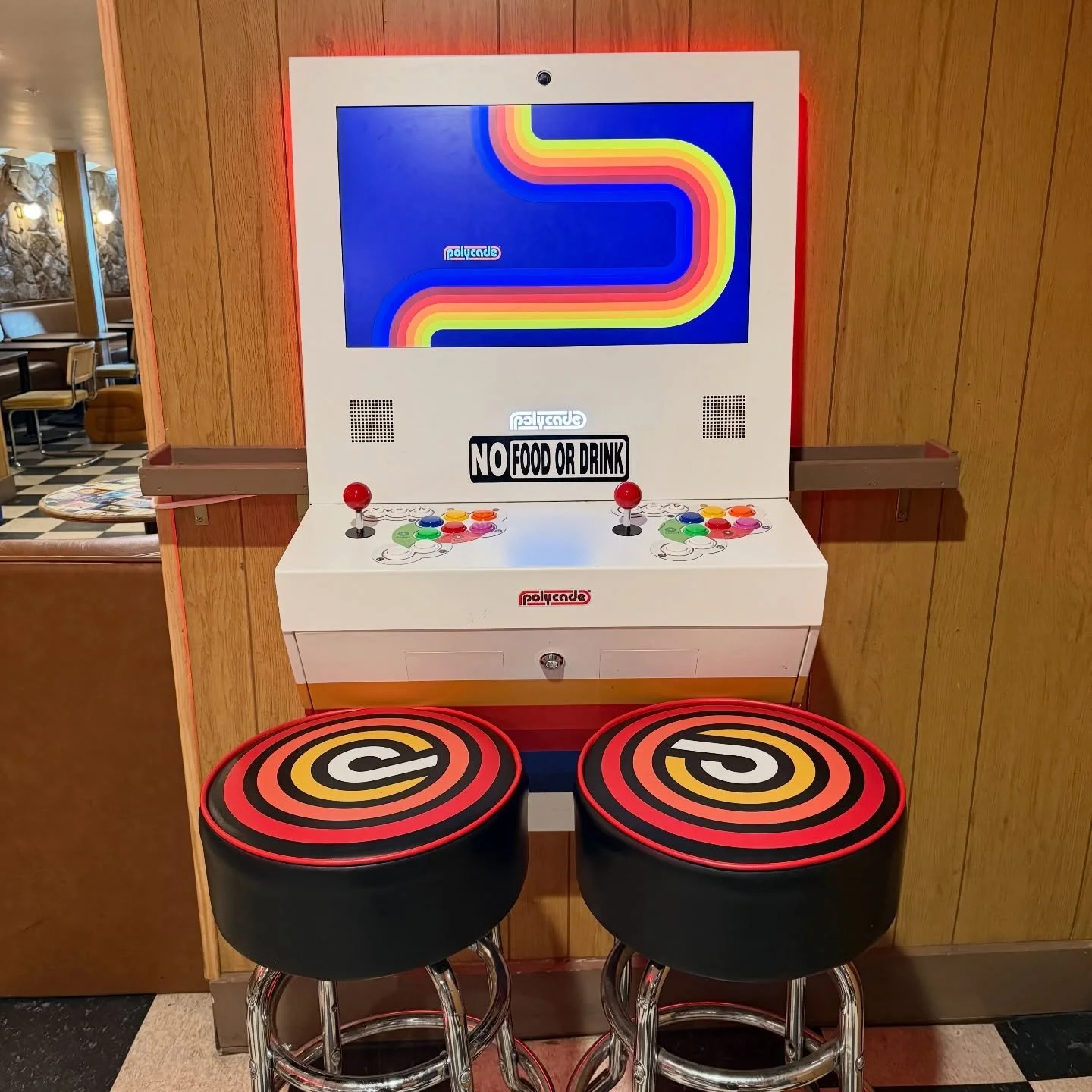 Classic vibes, modern pours. 🎮🍸
Step up to our Polycade and relive the classics&mdash;no quarters needed.  Located in the back of Rick&rsquo;s.