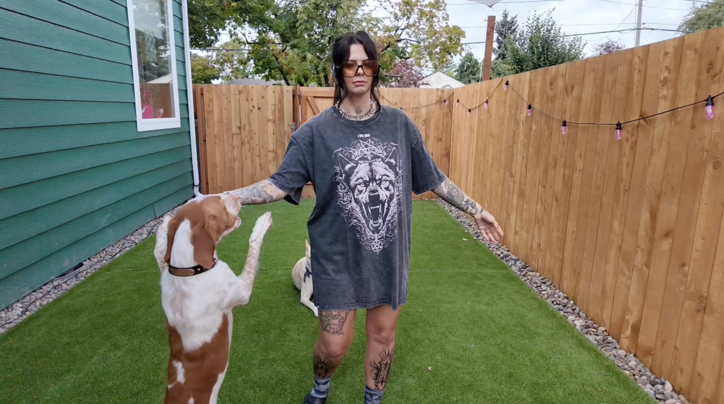 LIMITED: I Bite Back : Oversized Lounge Mineral Wash Tee