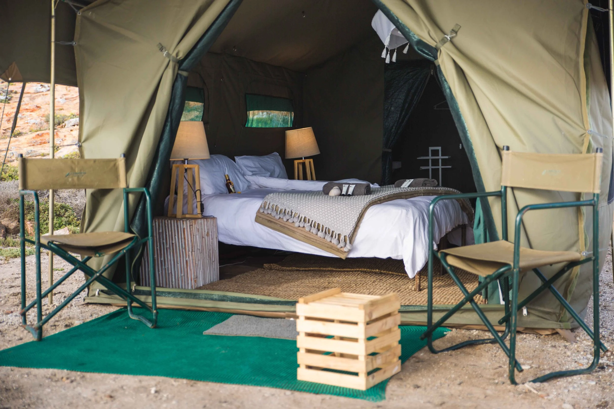 tented camps. luxury camps