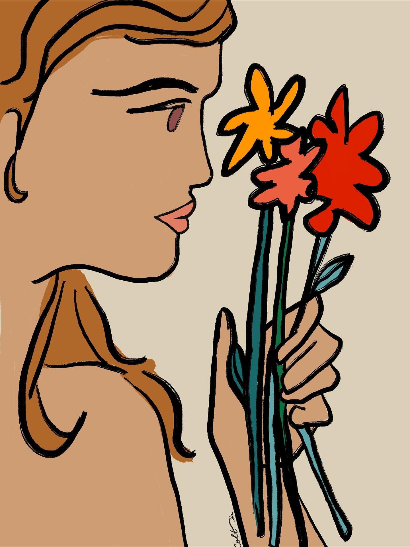 These days I&rsquo;ve been working on different projects, as I was going through my very own library of drawings, I stumbled upon these few that I love so much. Flowers everywhere ! 
It&rsquo;s so easy to put these away, yet so difficult to forget ab