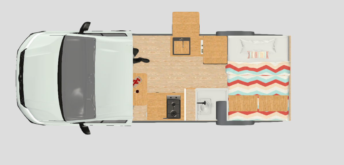 Volcanic Van 3D Layout Van build