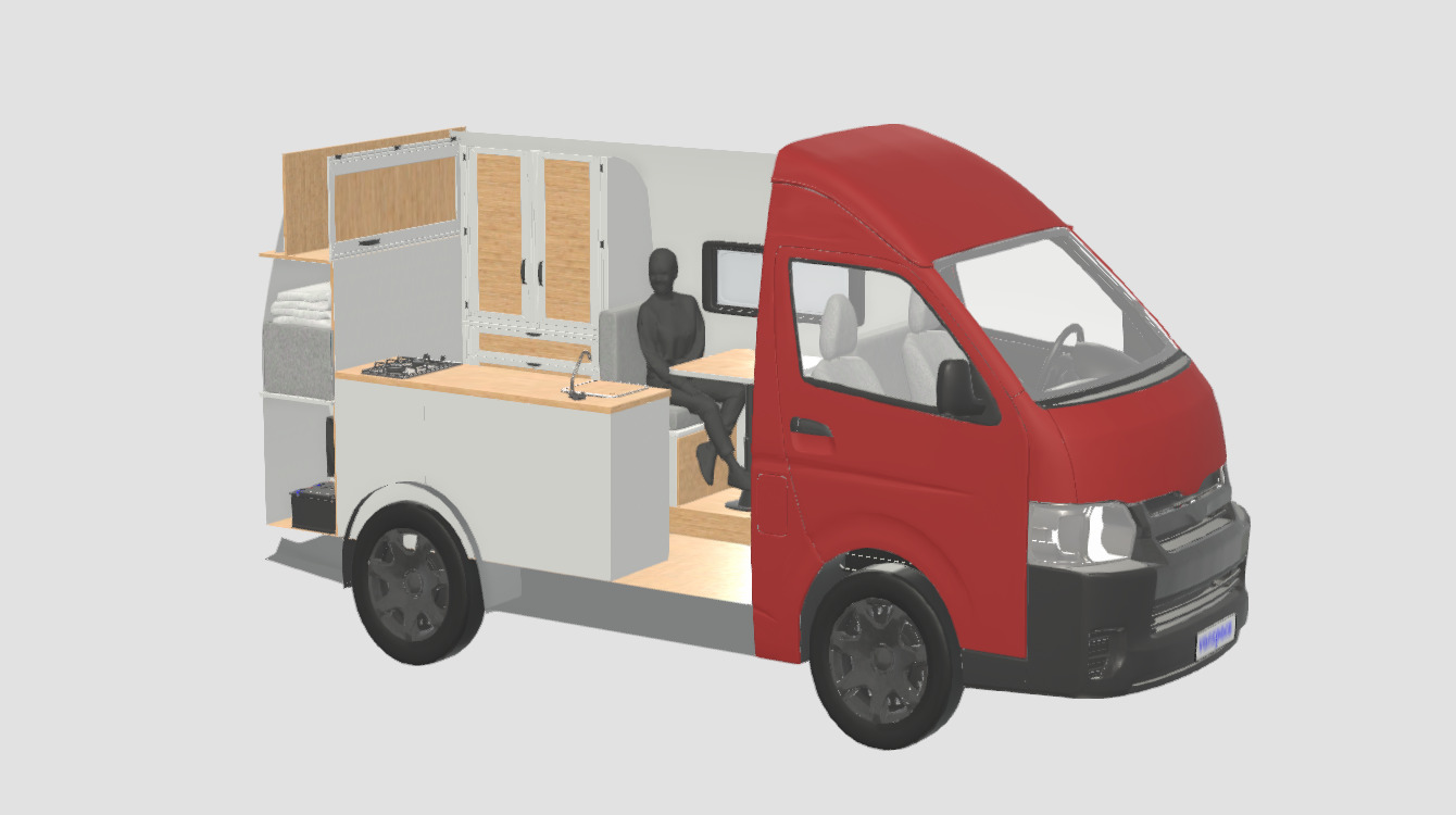 Plan 3D Van volcanique MB100 