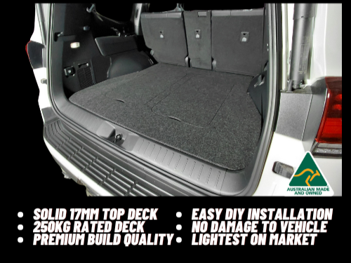 INFINITY Classic False Floor LC300, modular deck with carpet finish, side angle