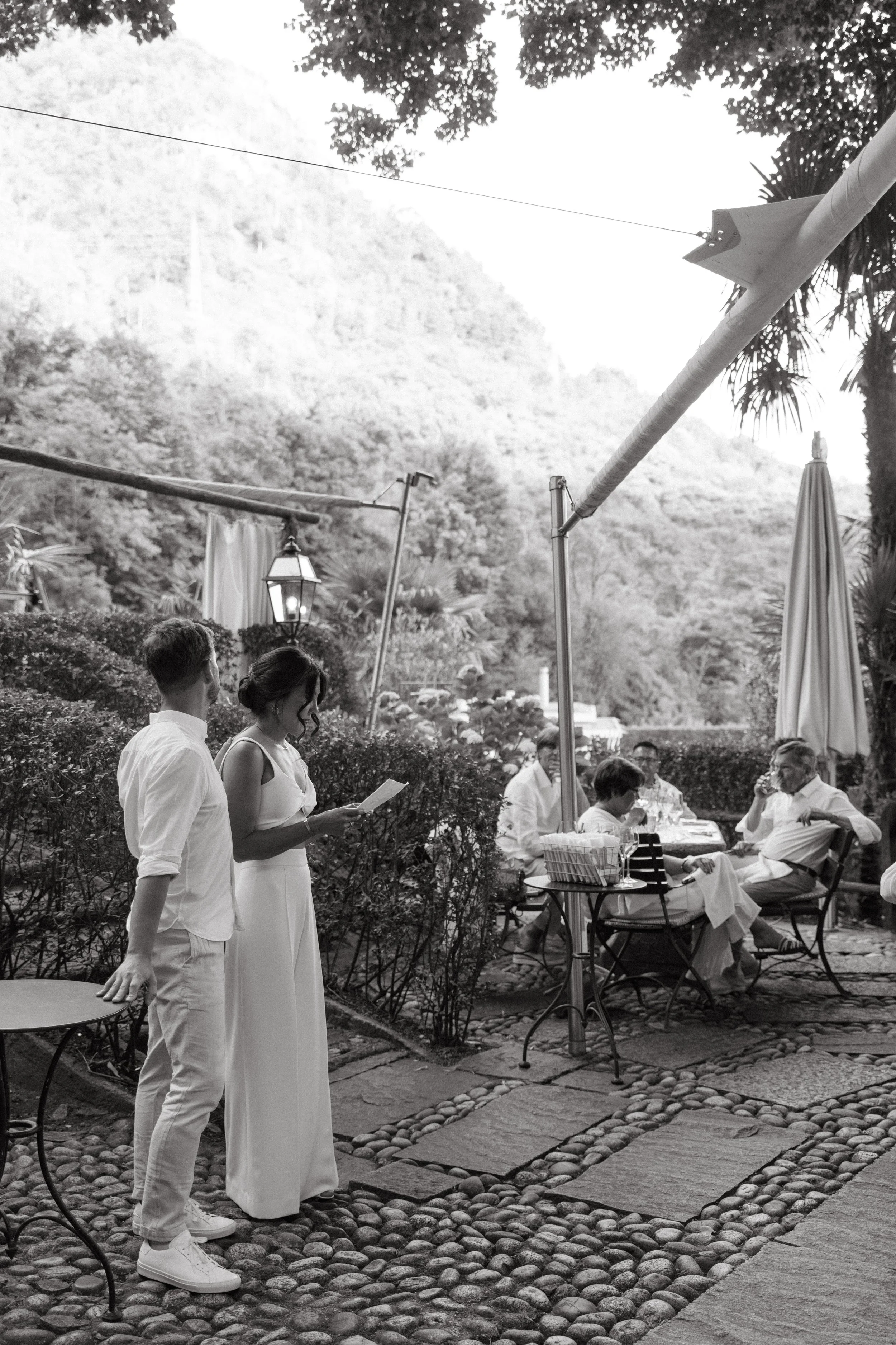 Heartfelt speeches during the welcome dinner at Ristorante Da Enzo in tegna