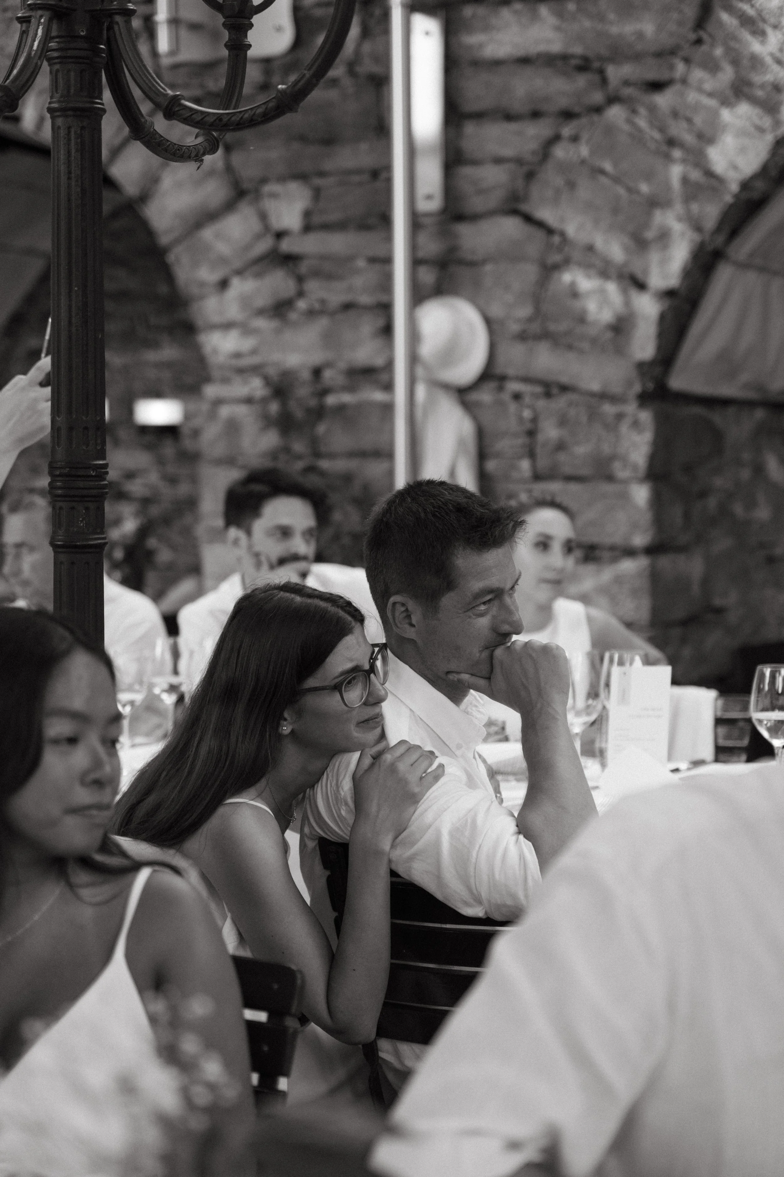 photo of guests during heartfelt speeches during the welcome dinner