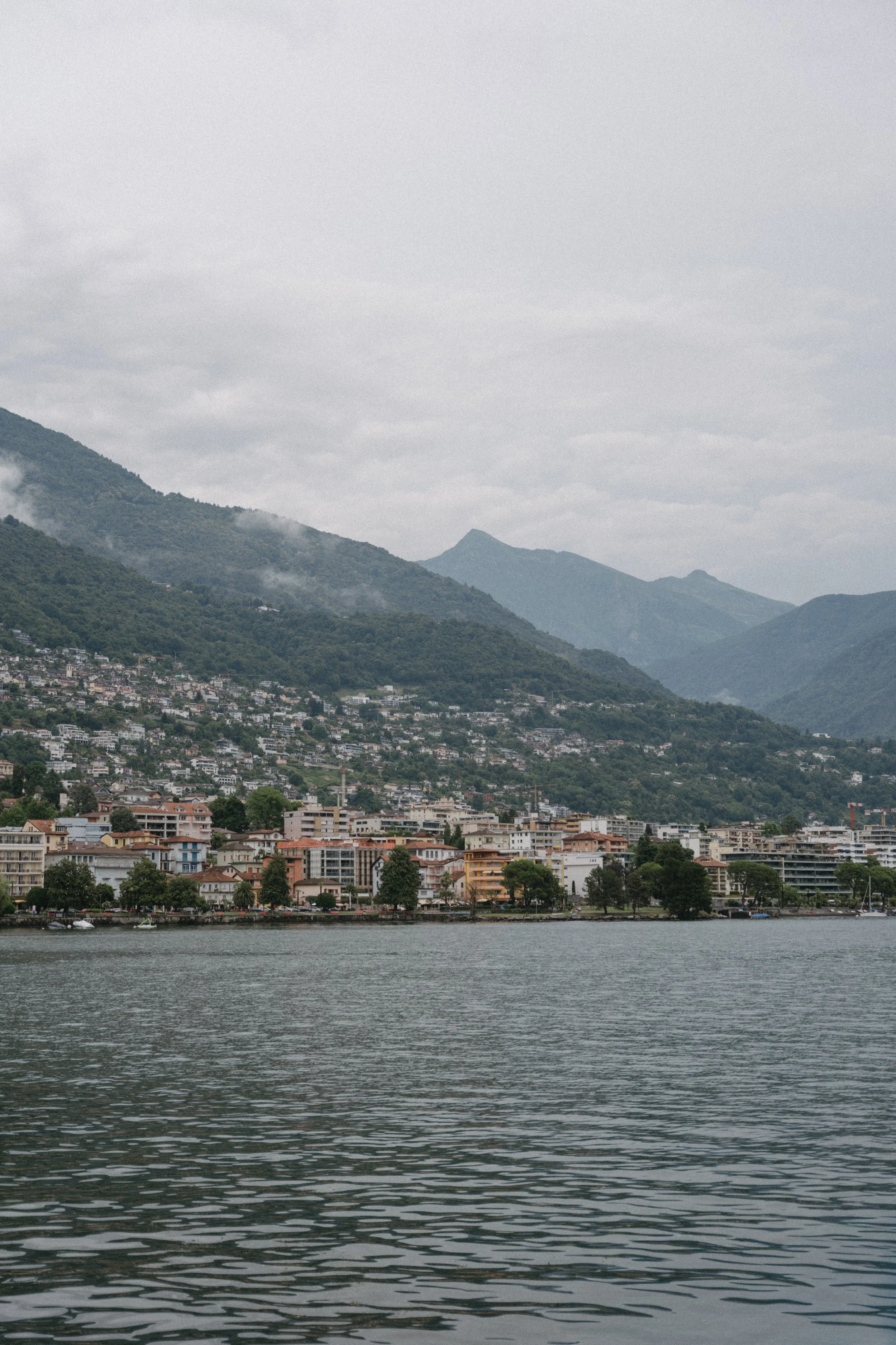 scenic photo of  Lago Maggiore in switzerland from the cruise
