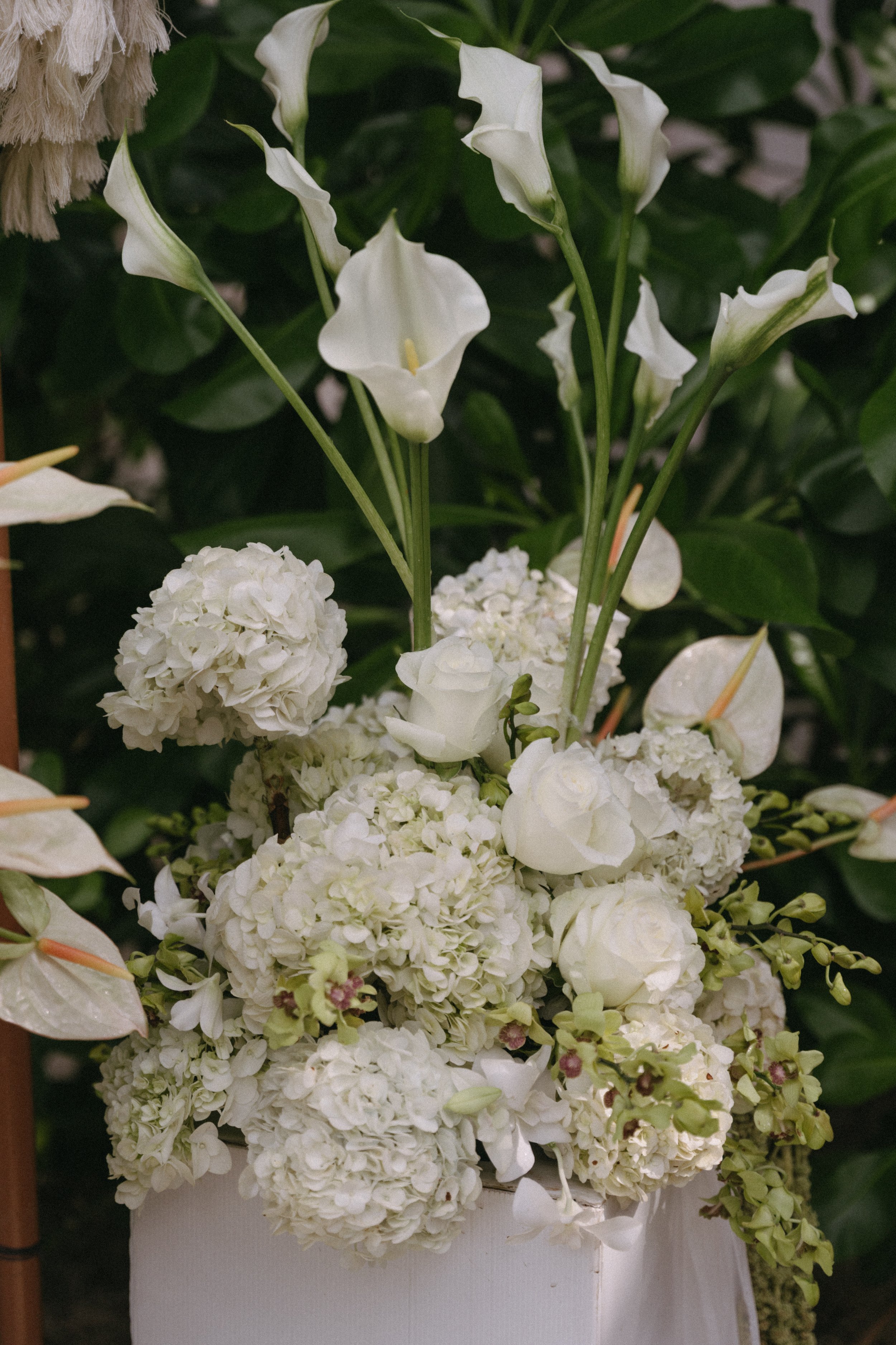 statement floral decorations for destination wedding in koh samui