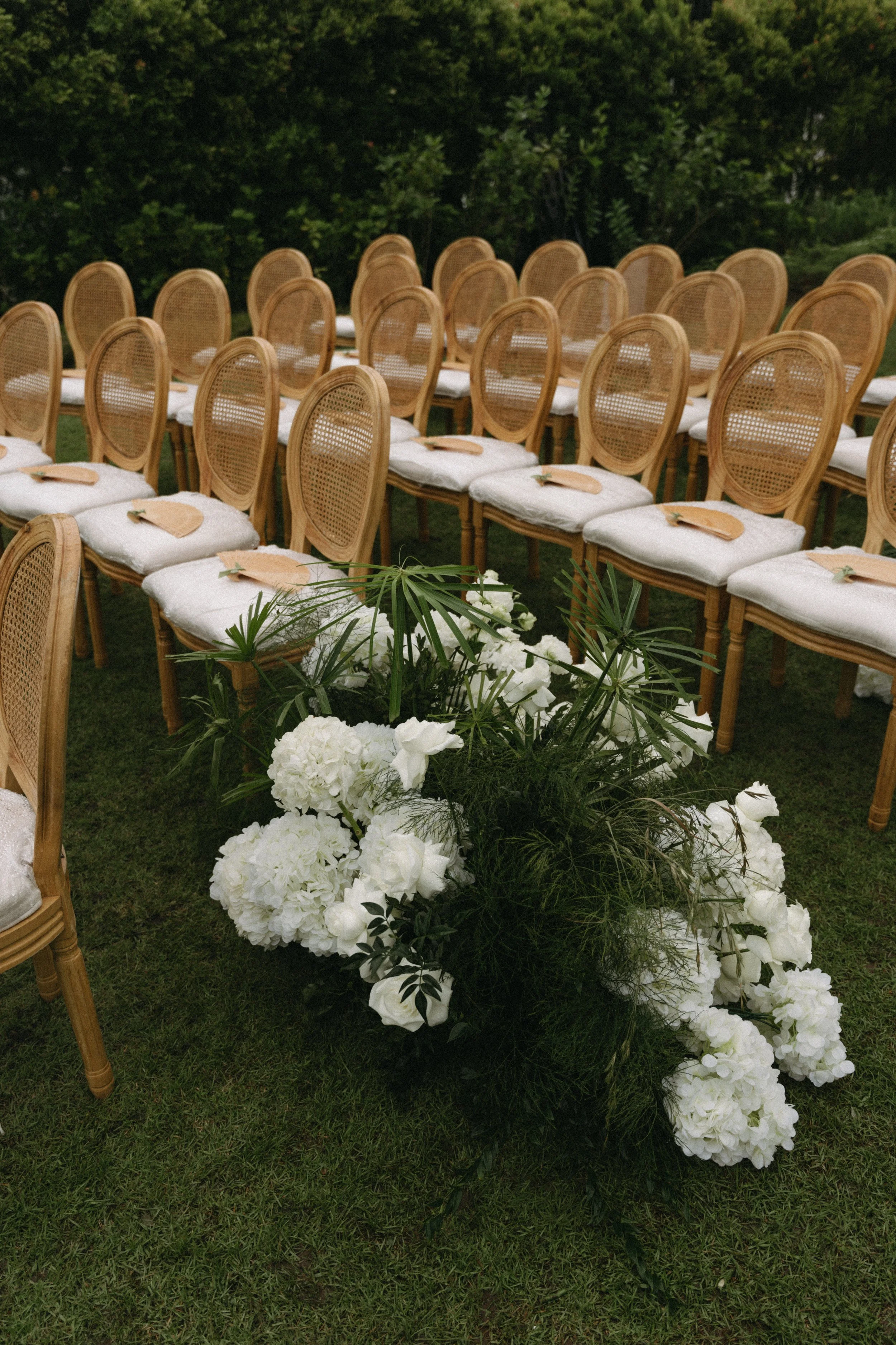 Outdoor Wedding ceremony setup at Como Point Yamu