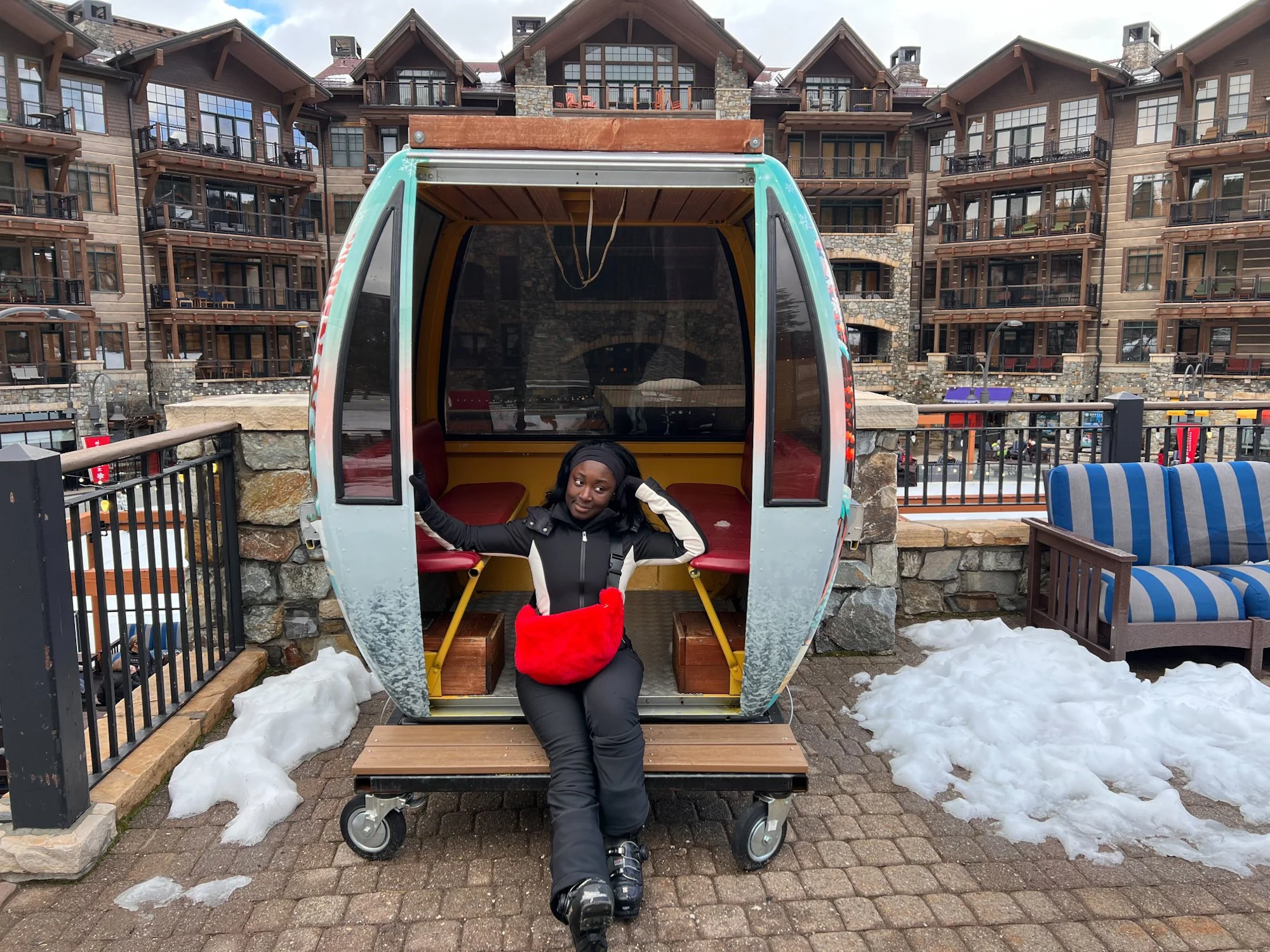 Northstar ski resort trails and village Lake Tahoe California