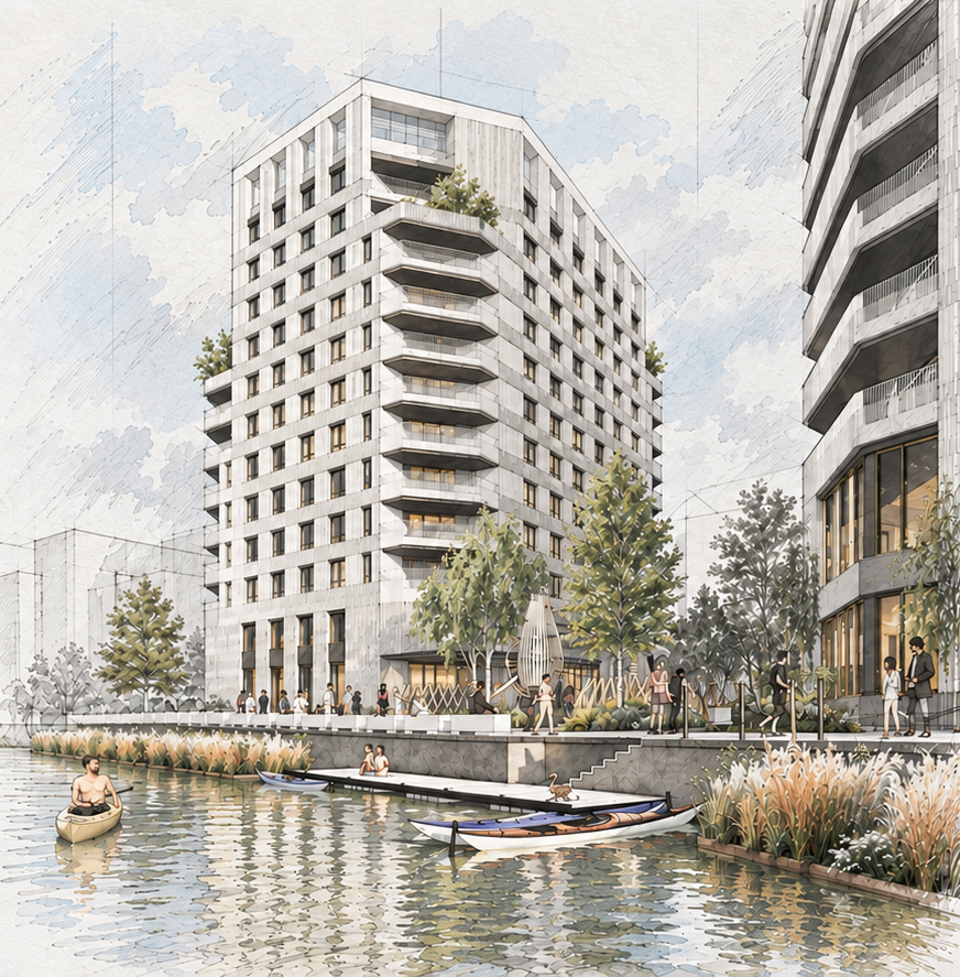 Sketch of residential development