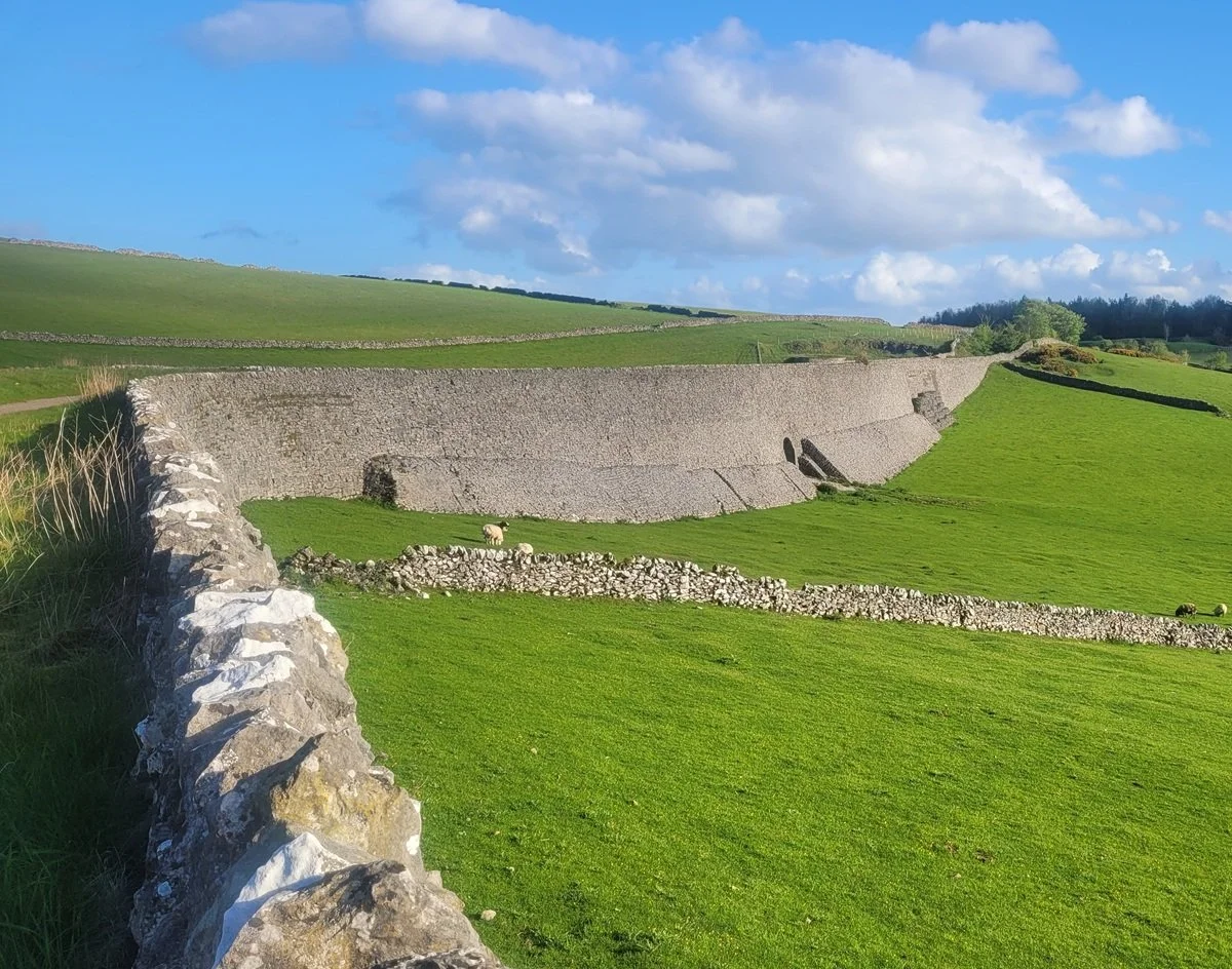 Impressive stonework on the High Peak Trail near Minninglow Hill.
