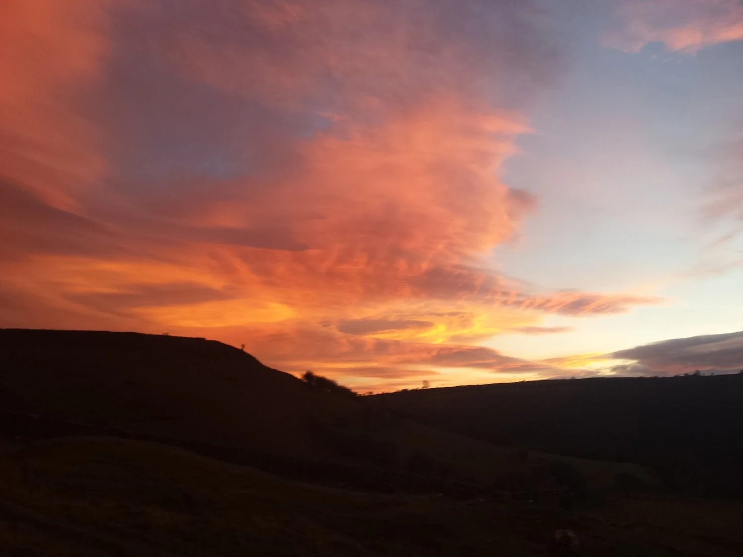 Sunset over Tideswell Dale