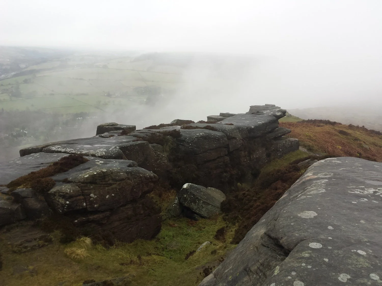 Froggatt Edge in the clouds