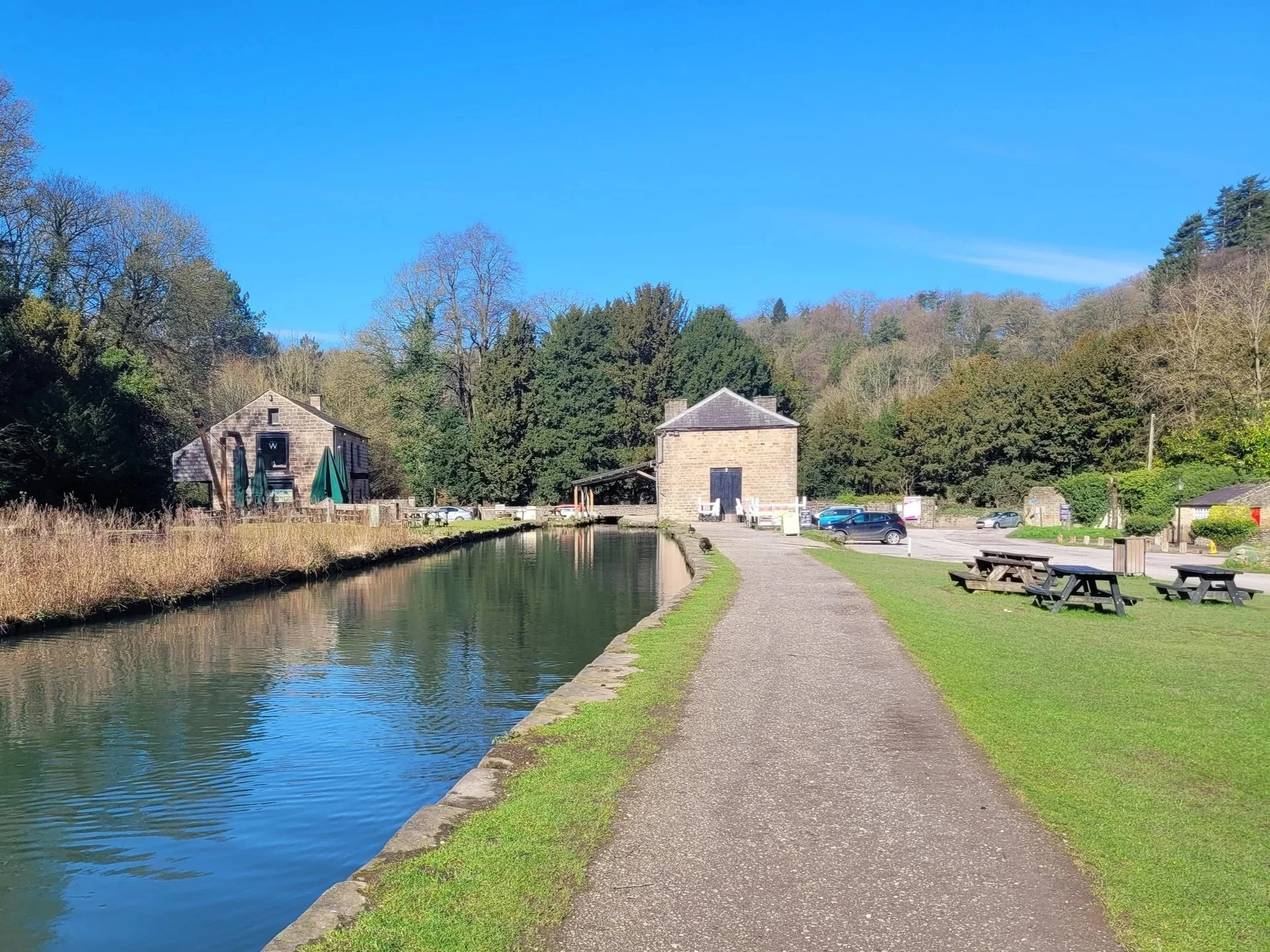 The walk starts here at Cromford Wharf near Cromford Mills