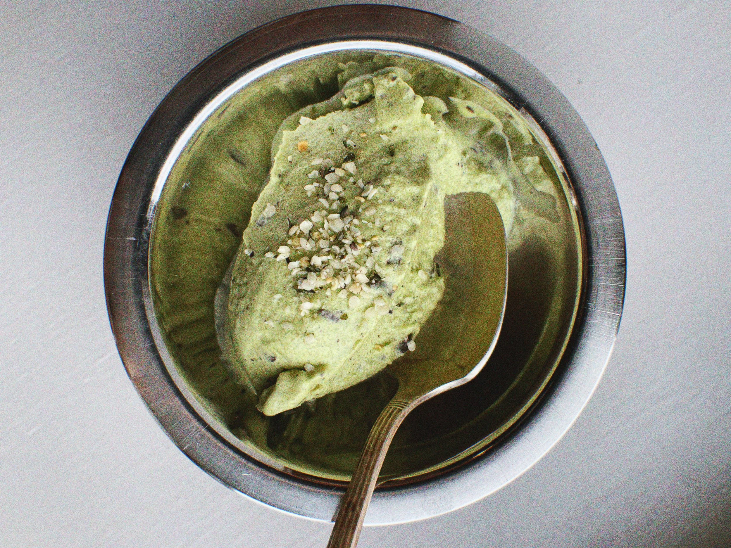 Edible Karma recipe : Matcha Peppermint Vegan Ice cream 