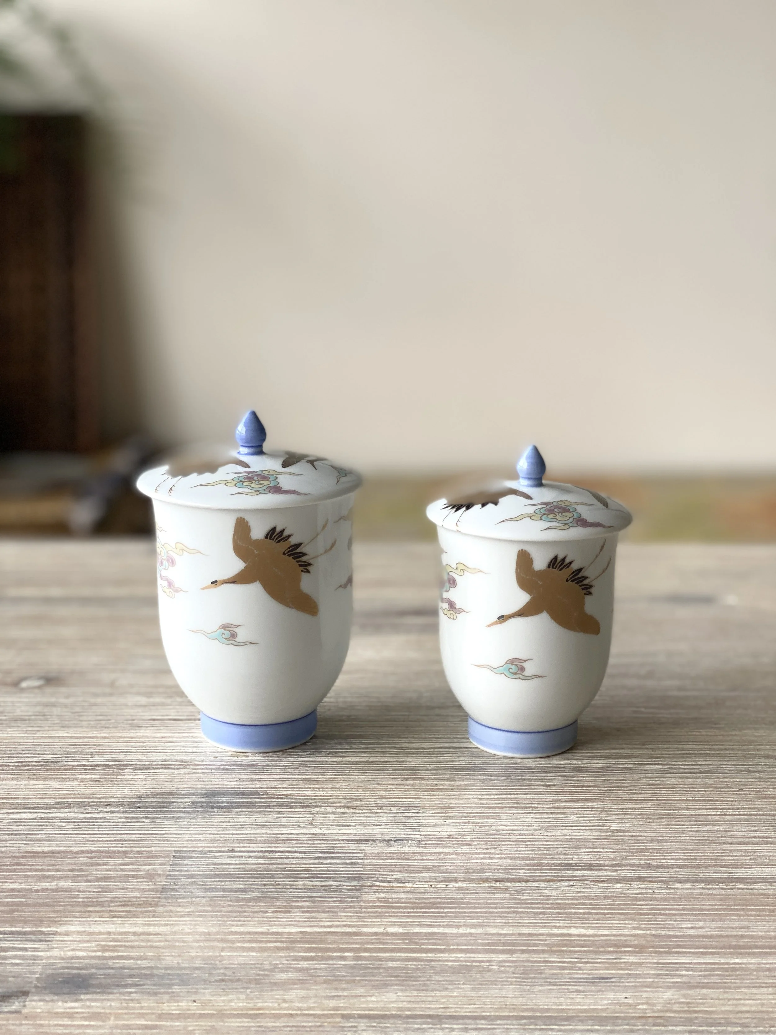Arita Ware Lidded Cups