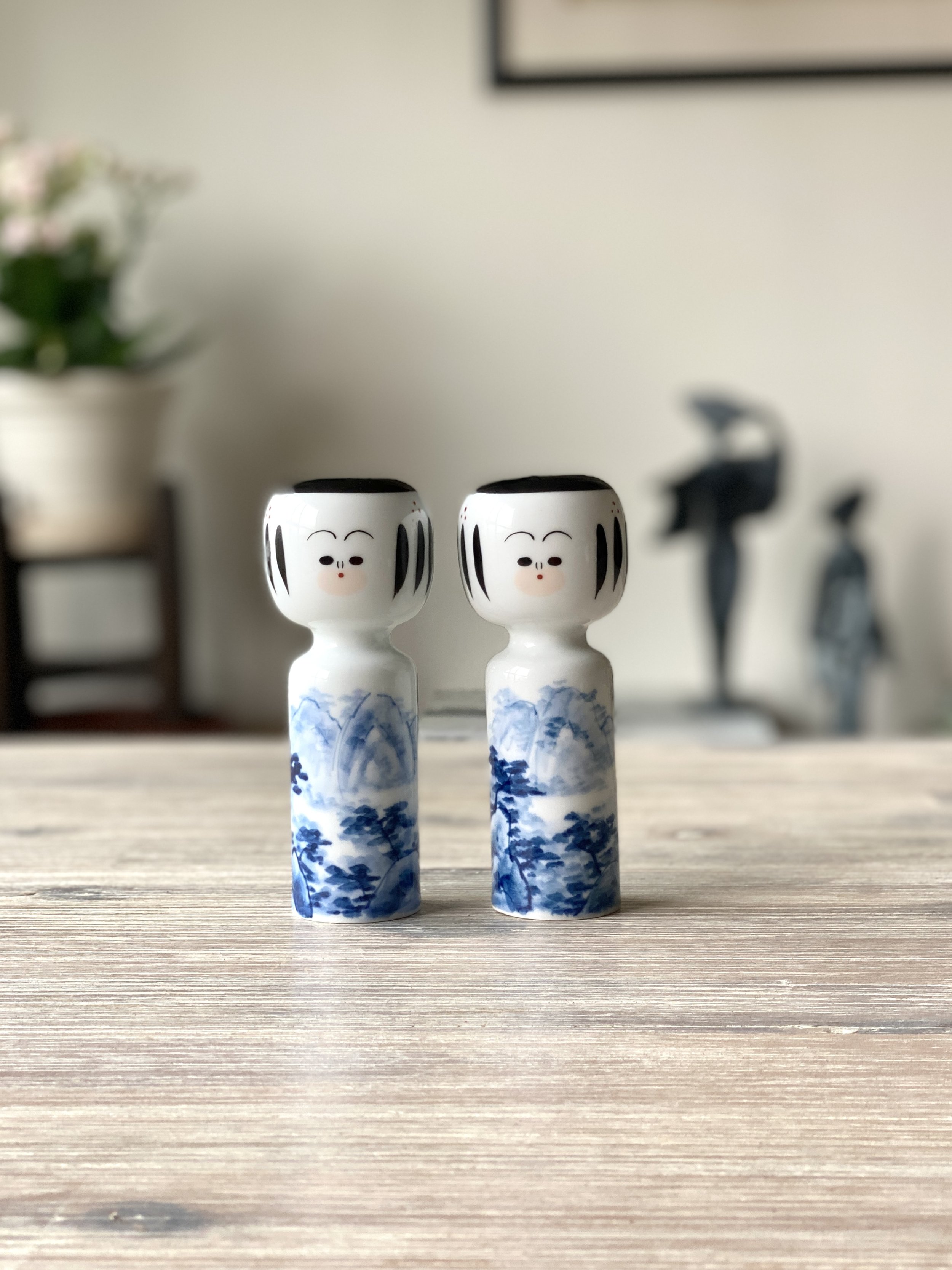 Arita Ware Kokeshi Pair