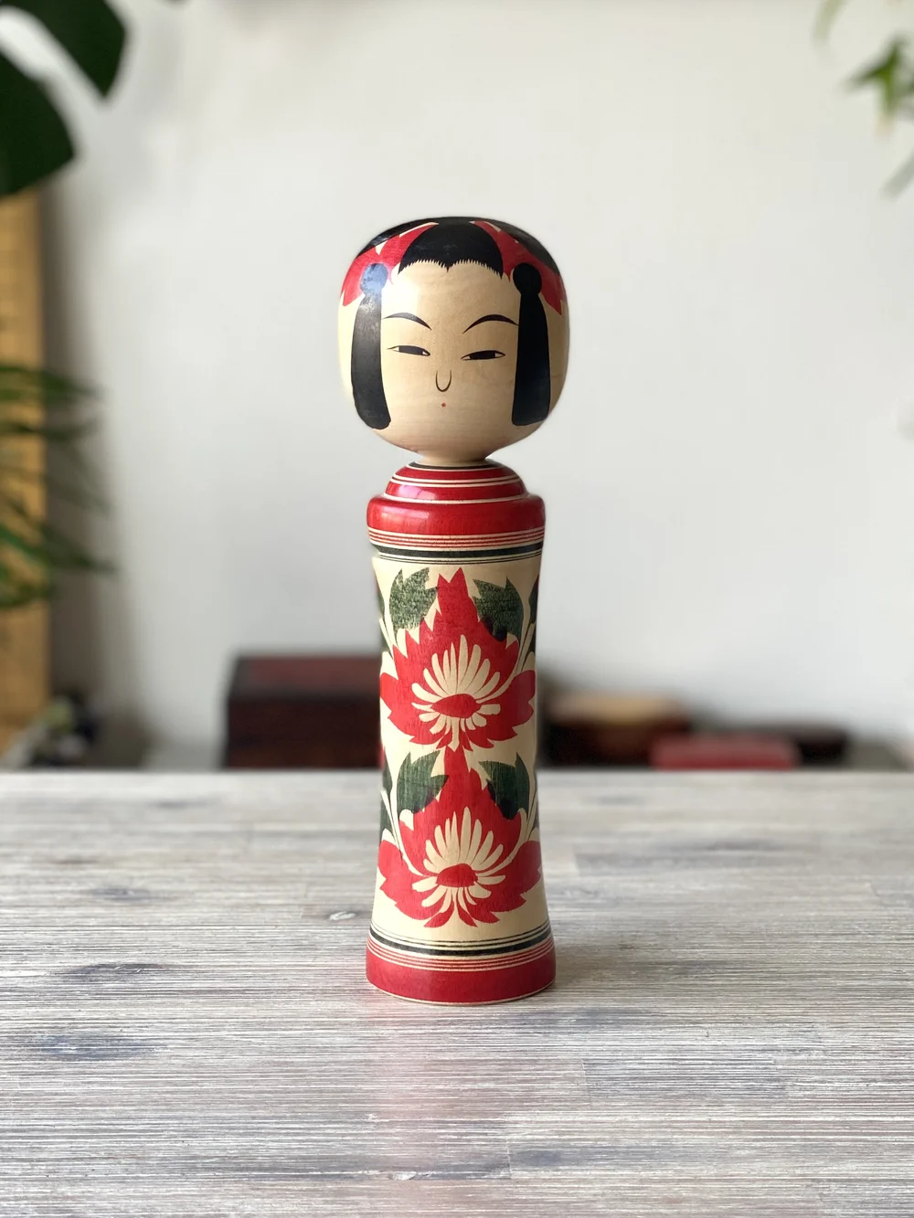 Poupée en bois japonaise, KOKESHI VINTAGE, 37 cm