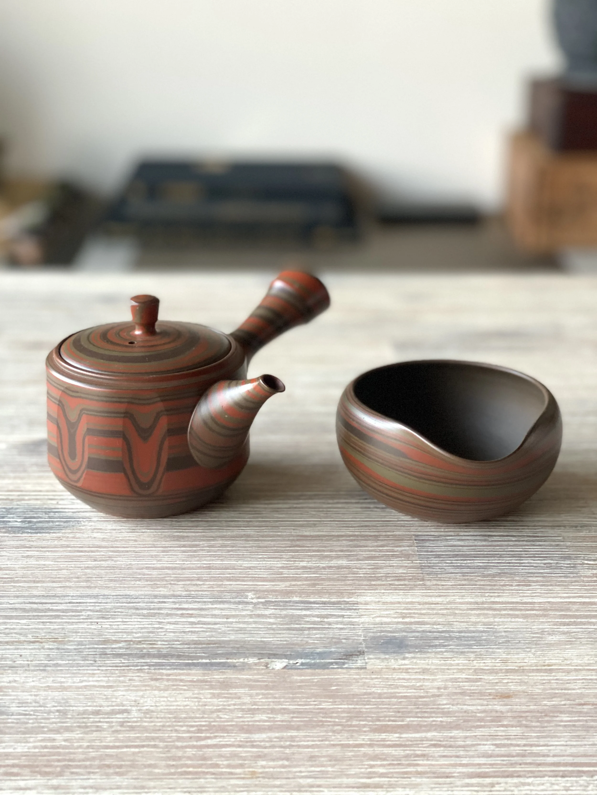 Nerikomi Teapot & Yuzamashi Set