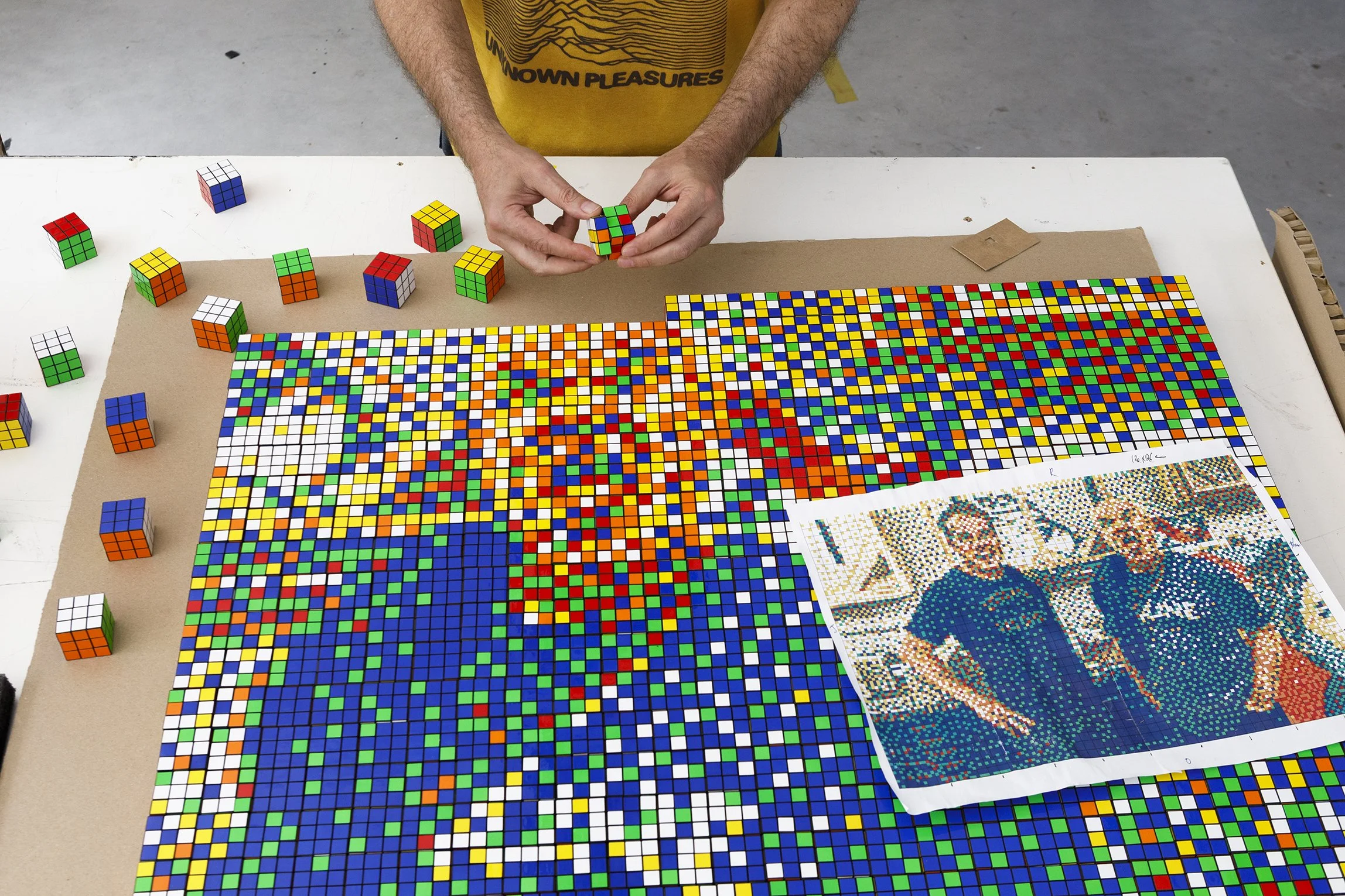 Invader Triple Trouble Rubikcubism Work in Progress Official.jpg