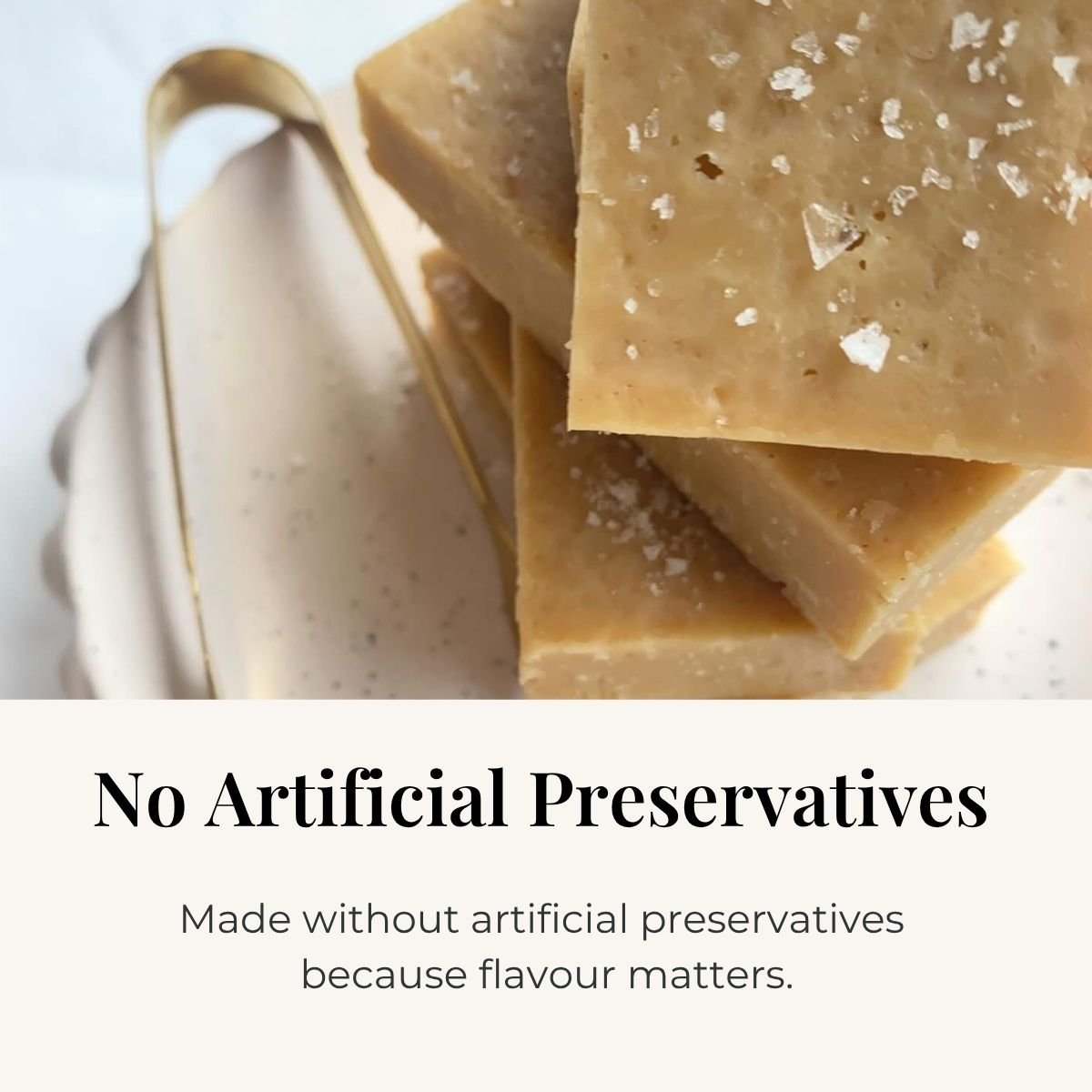 Handmade fudge pieces on a serving tray showing rich texture and homemade quality.