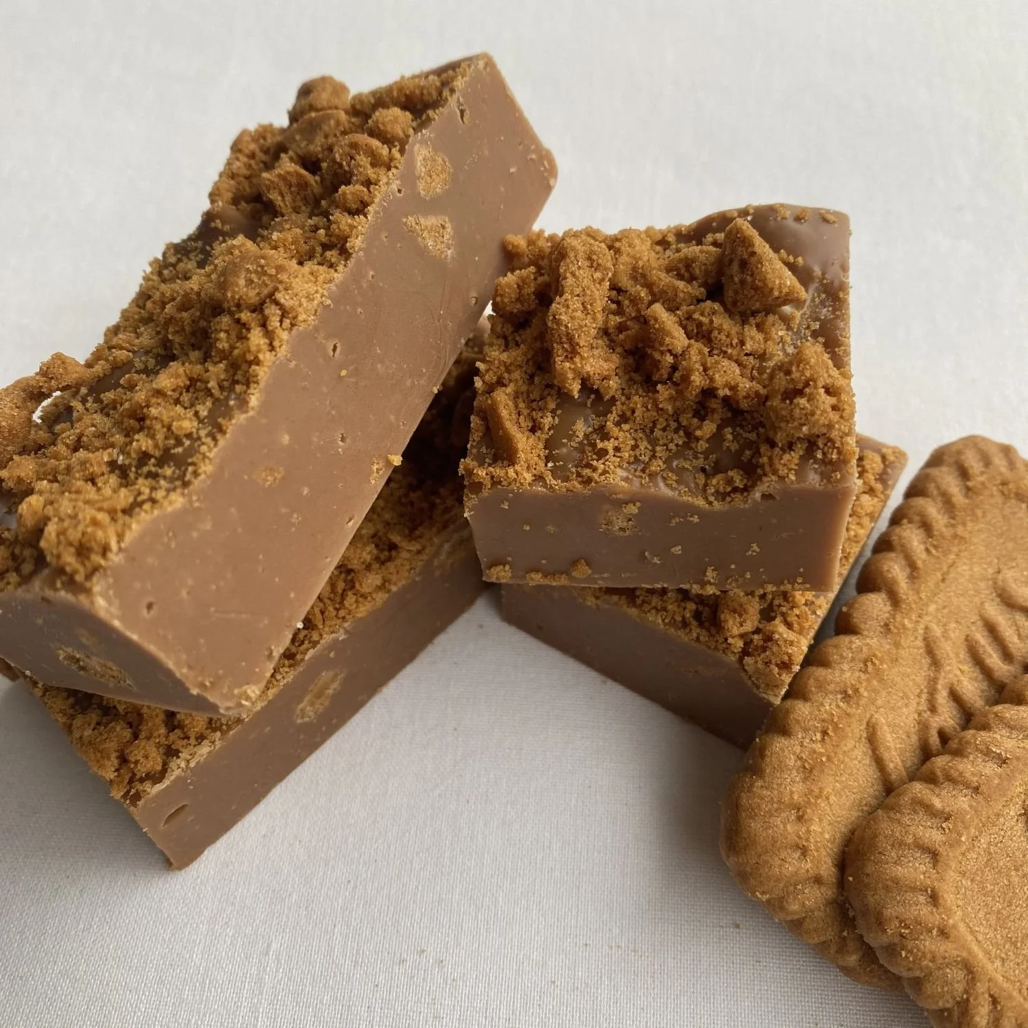 Handmade Cookie Butter fudge with rich caramel biscuit flavour