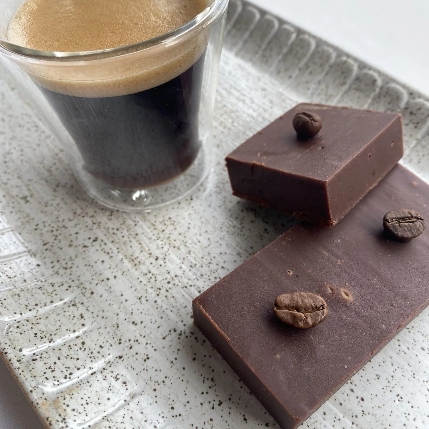 Handmade Short Black fudge inspired by rich espresso coffee flavour