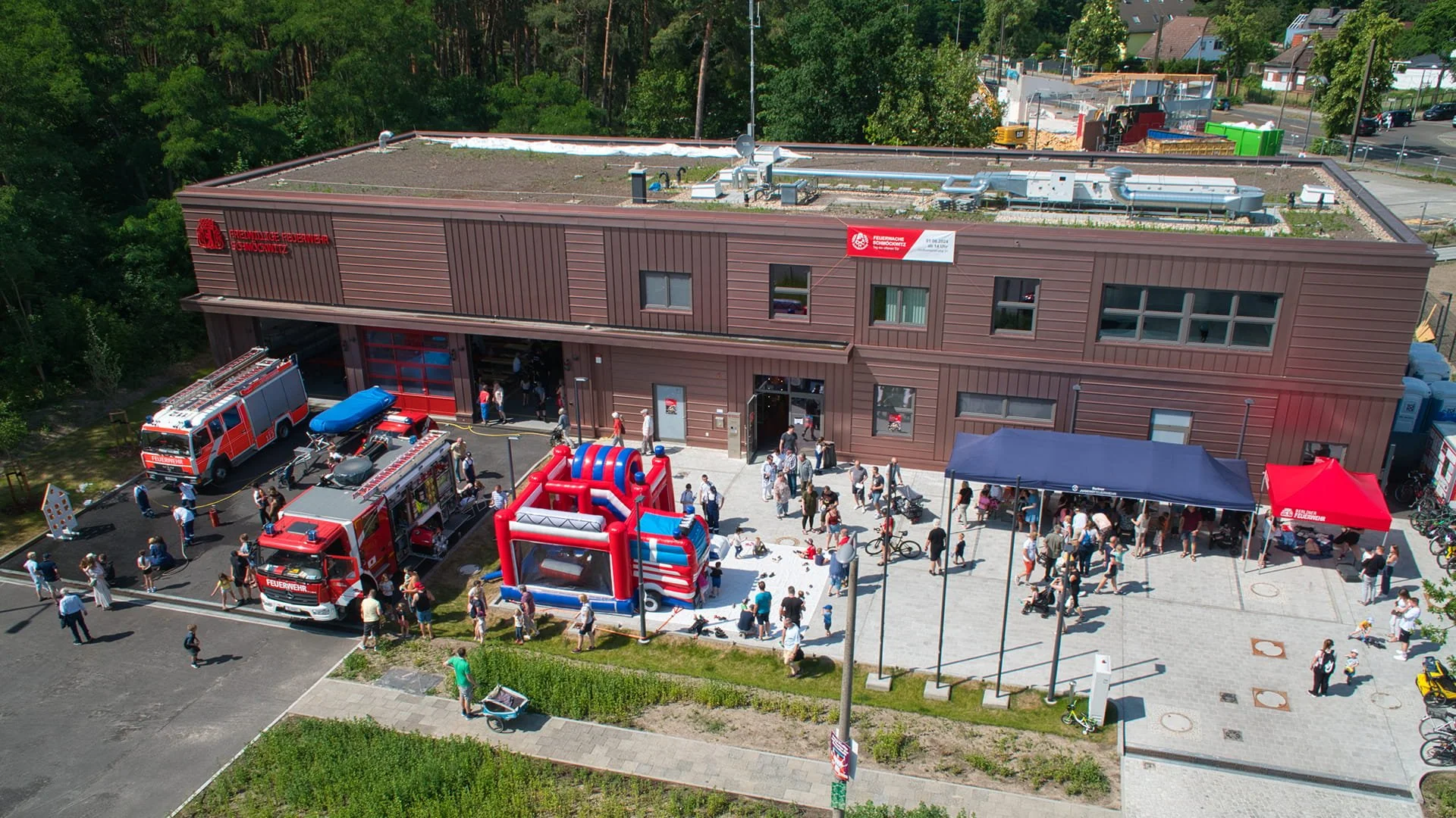 Die Feuerwache Schmöckwitz während dem Fest.