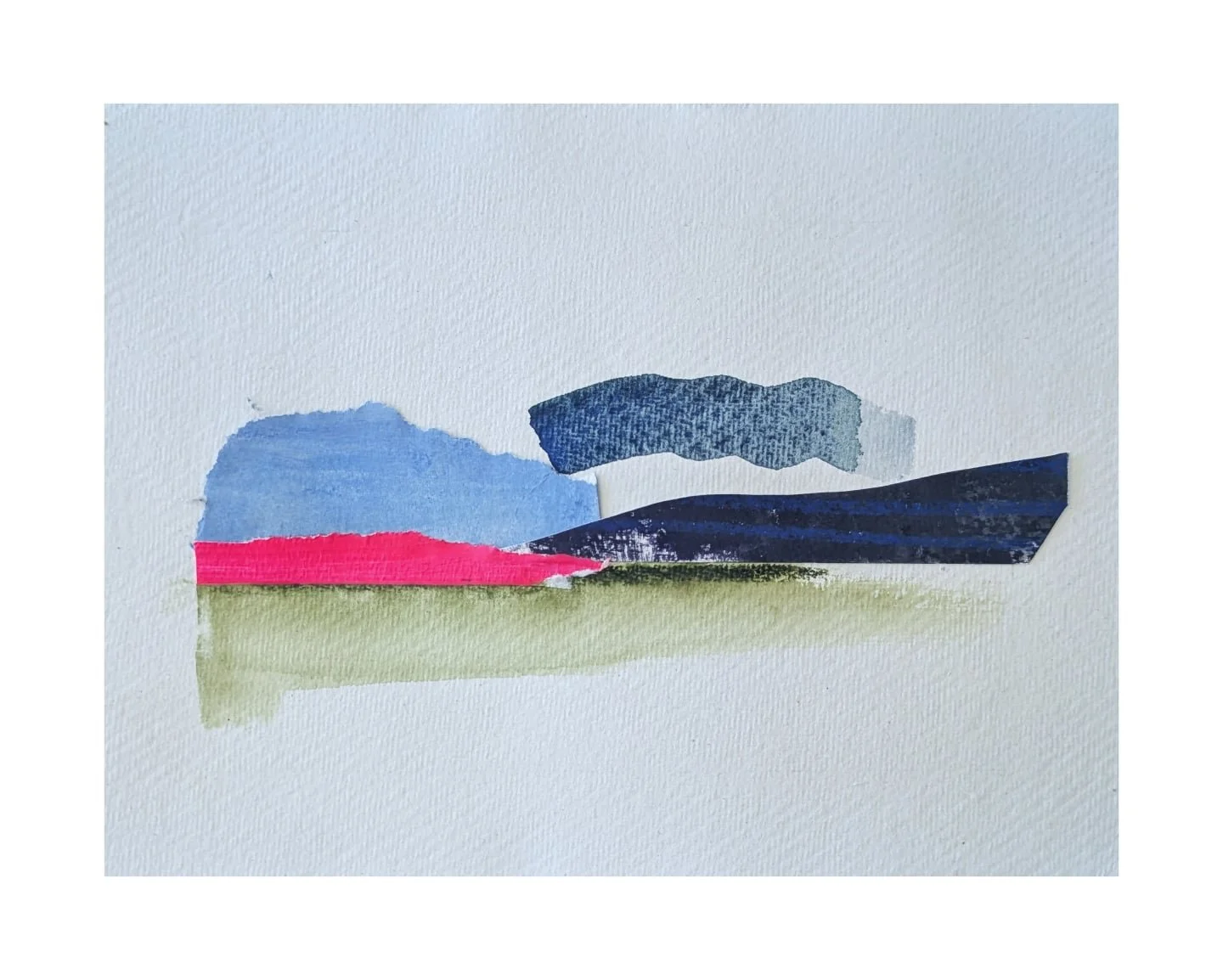 Colour study of the Coal River Valley, Tasmania.
Torn paper and watercolour on 300gsm paper

#collage #landscape #coalrivervalley #papercrafts #colourstudy