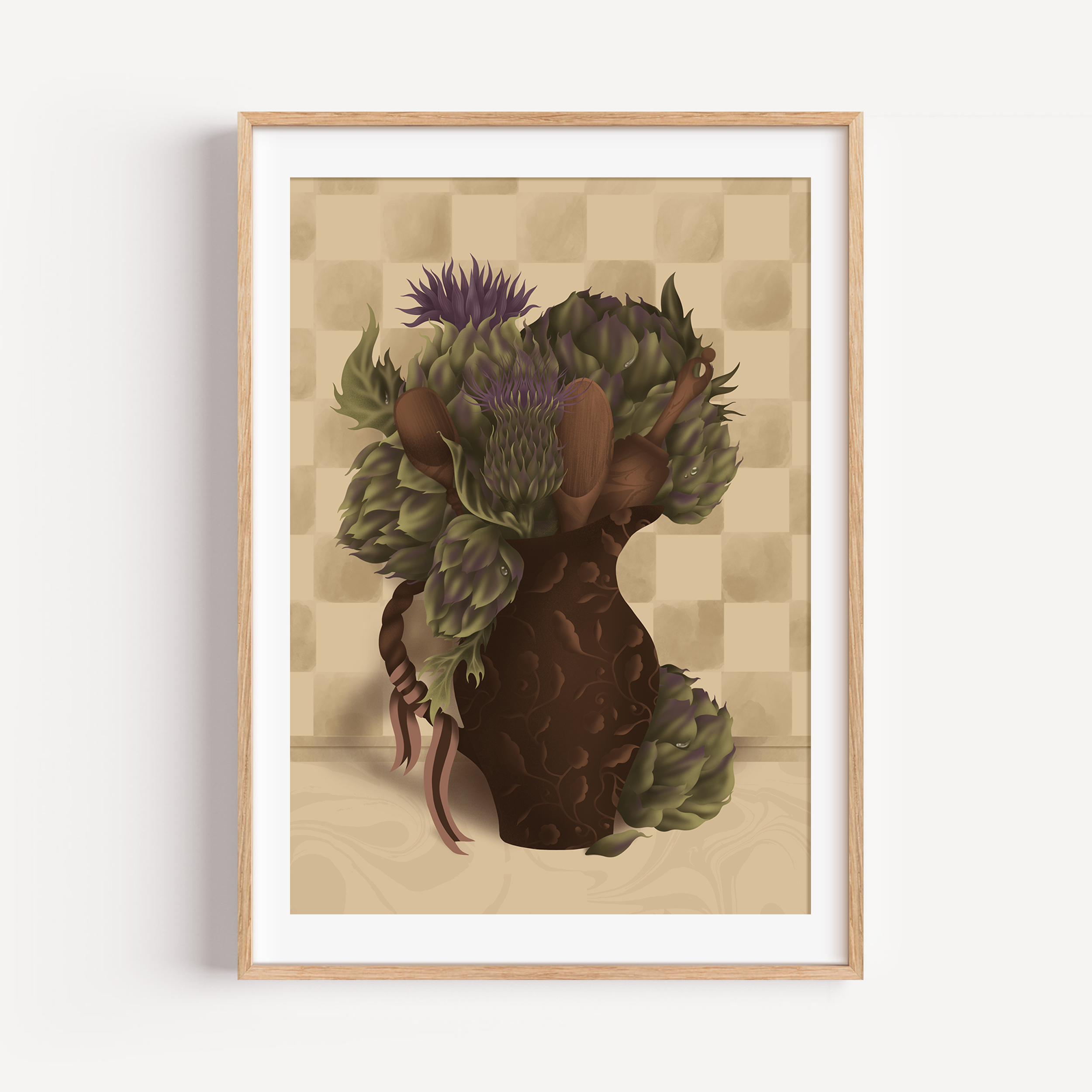 Affiche Artichauts en cuisine