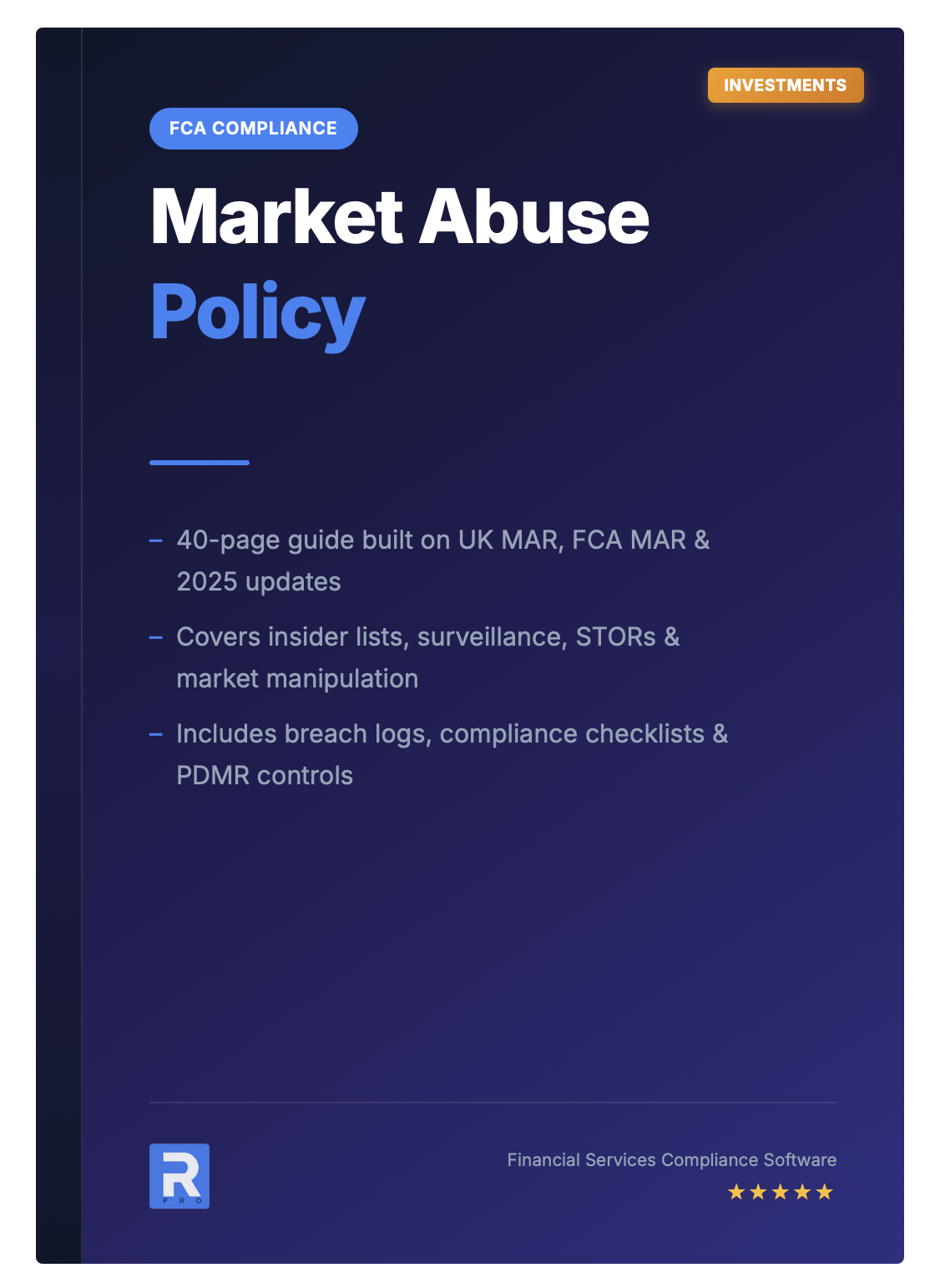 Market Abuse Policy Template