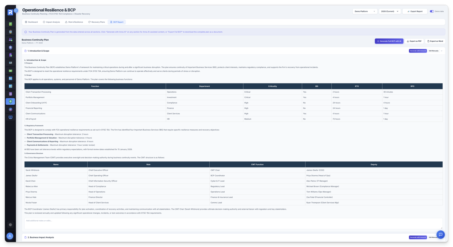 Business Continuity Plan