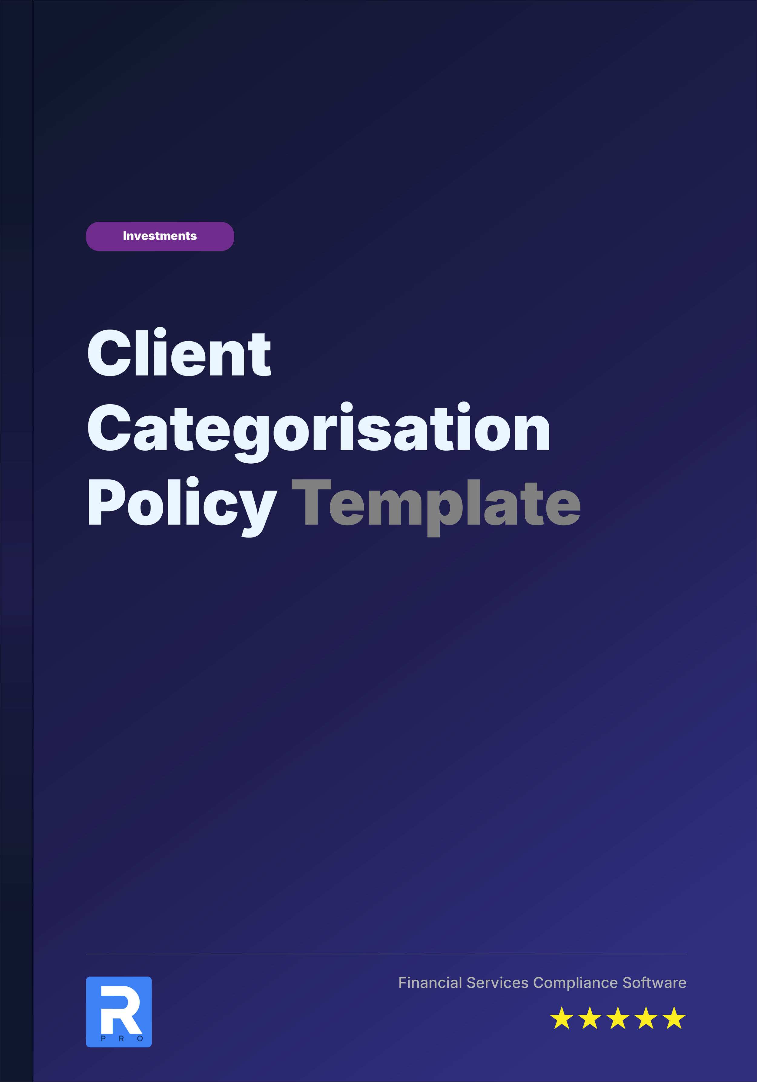 Client Categorisation Policy Template
