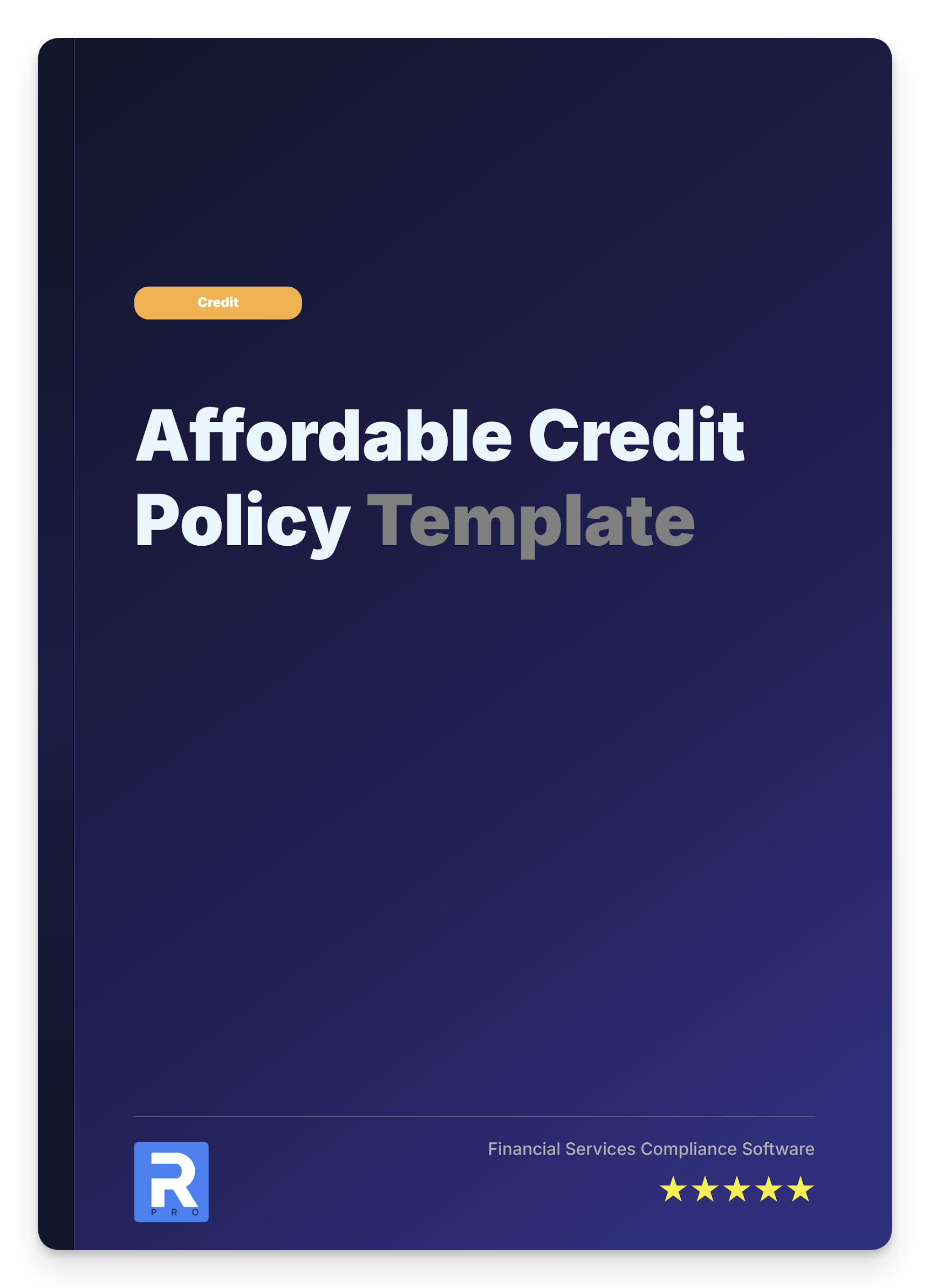 Affordability & Creditworthiness Assessment Policy Template