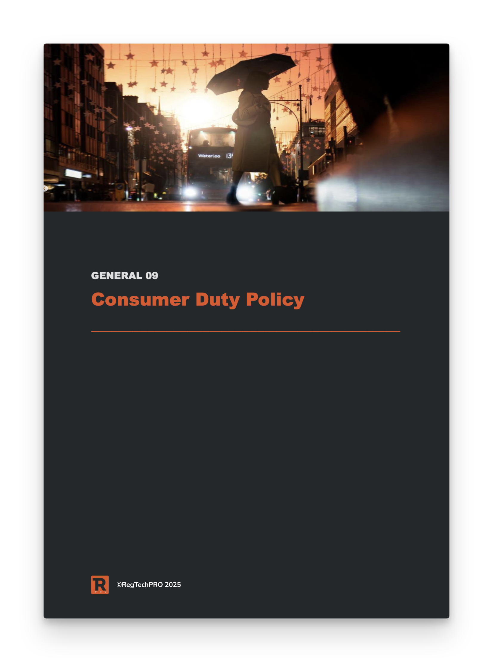 Consumer Duty Policy Template