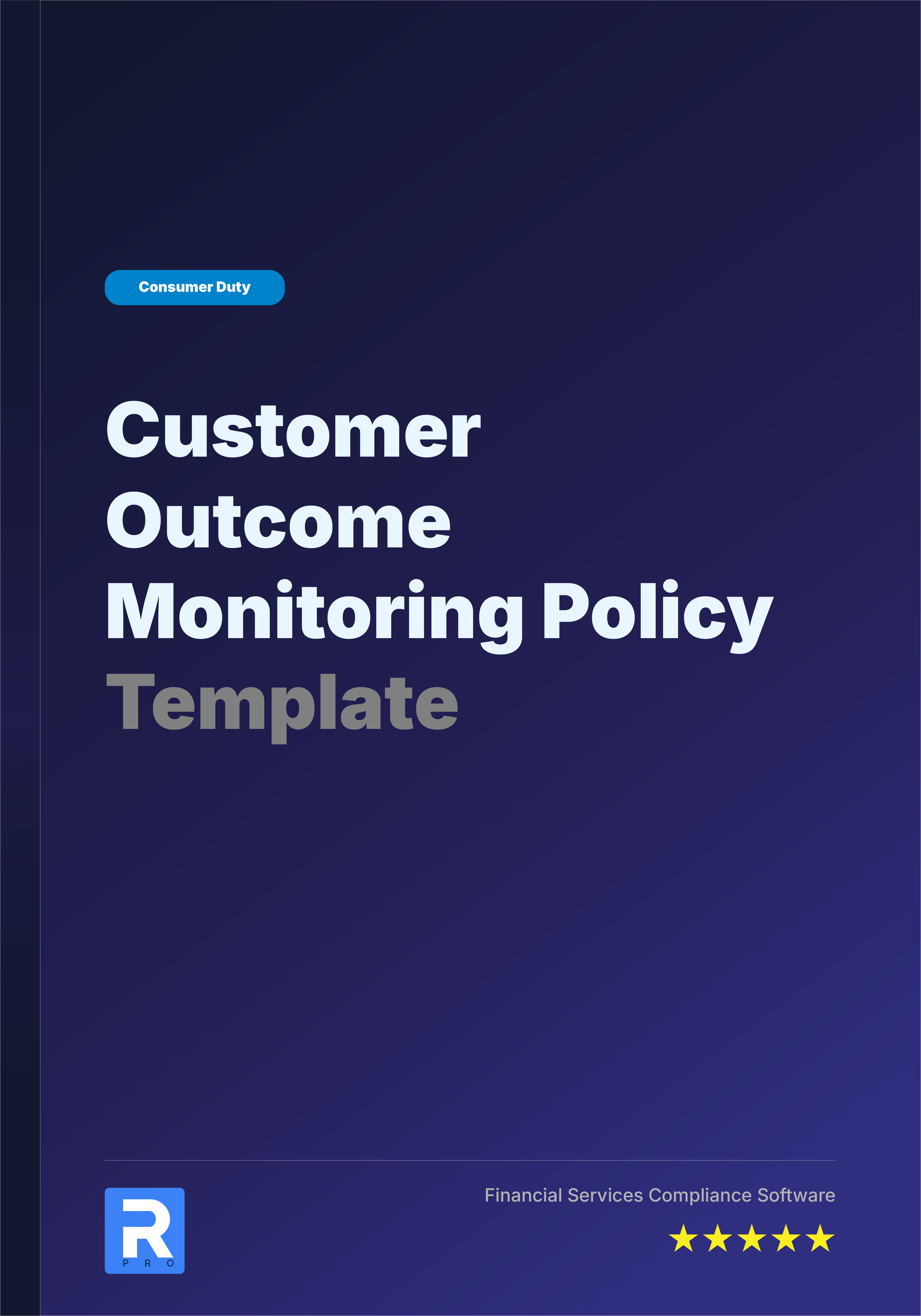 Customer Outcome Monitoring Policy Template