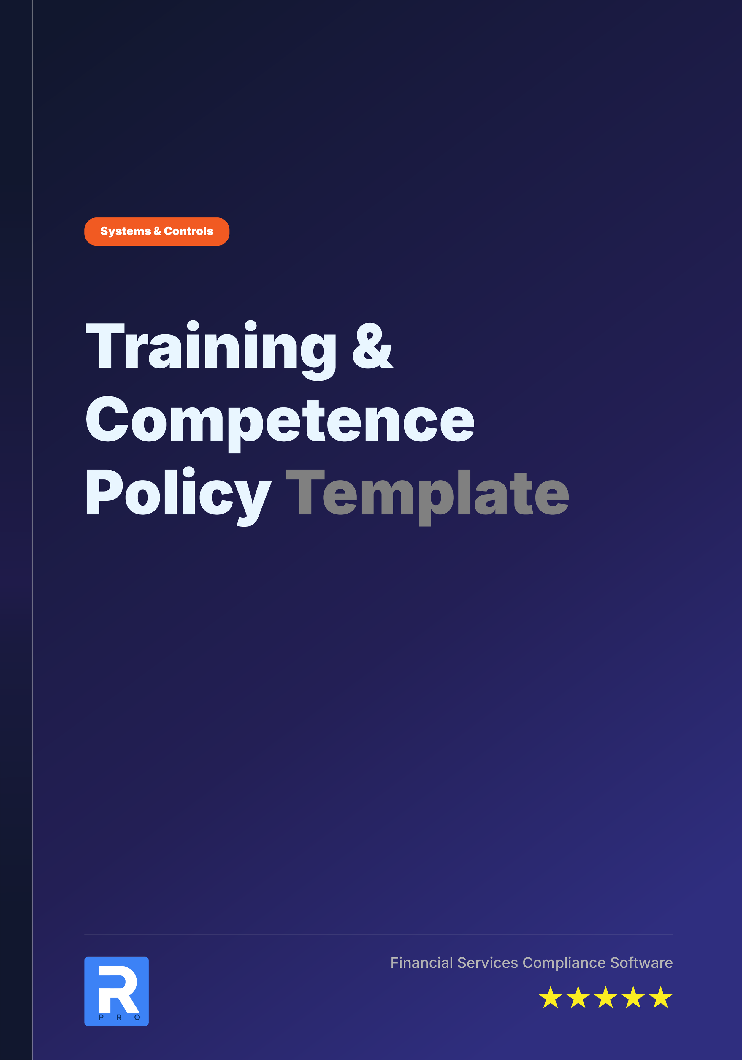 Training & Competence Policy Template