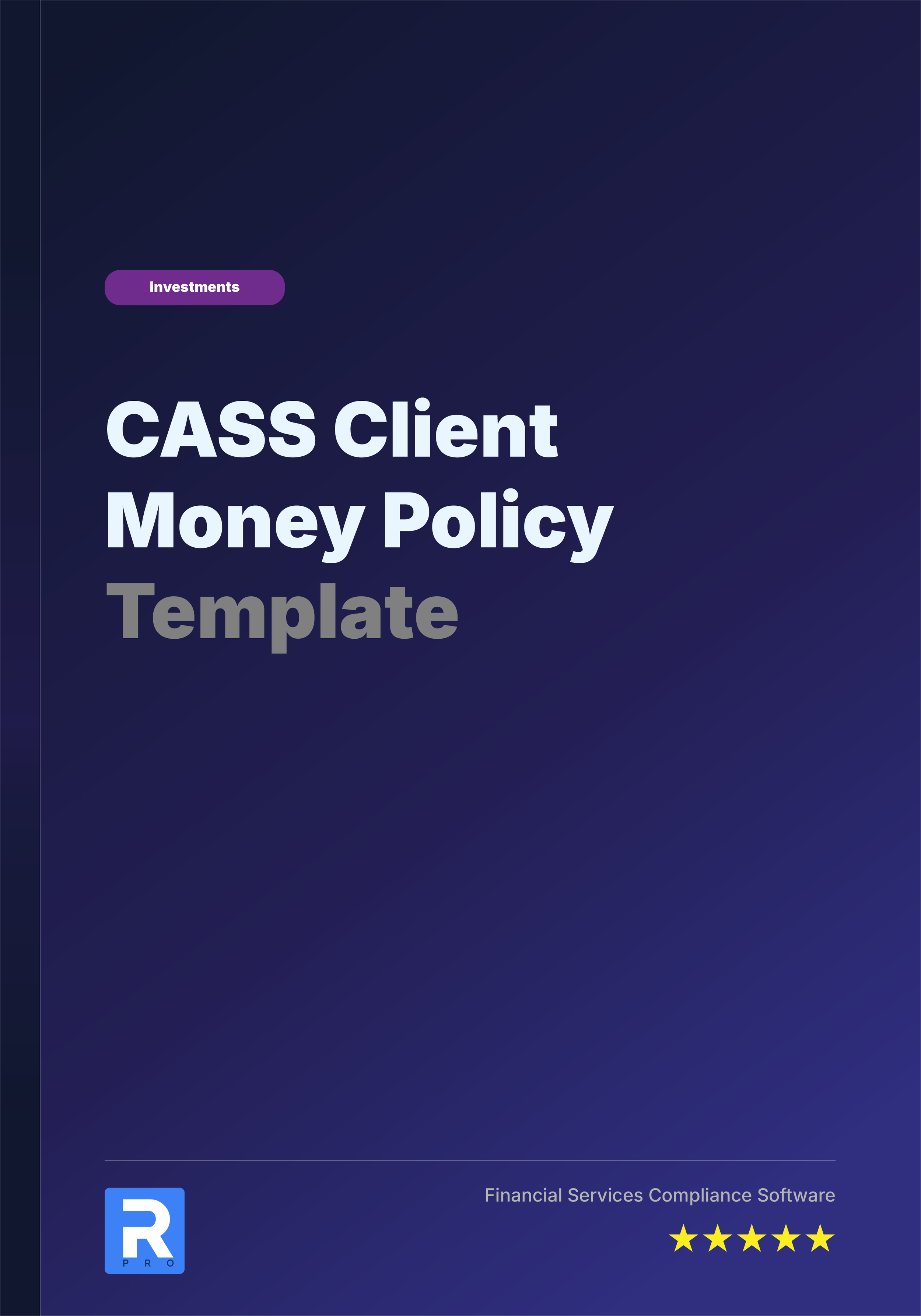 CASS Client Money Policy Template