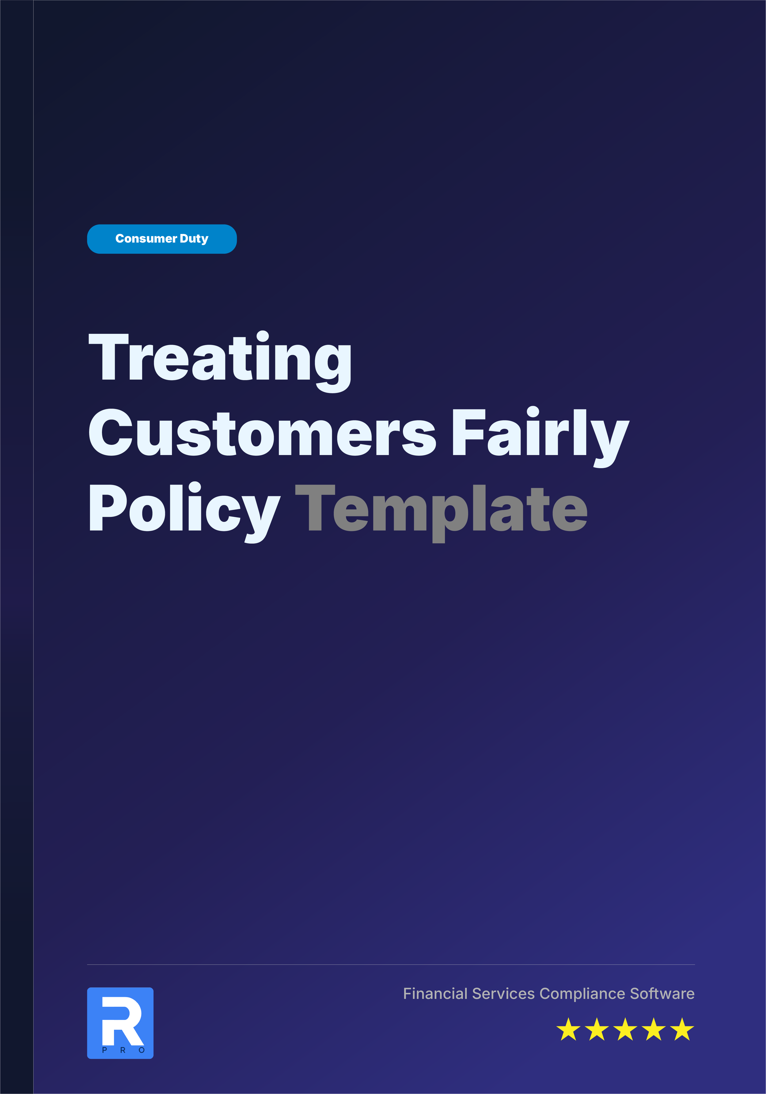 Treating Customers Fairly Policy Template